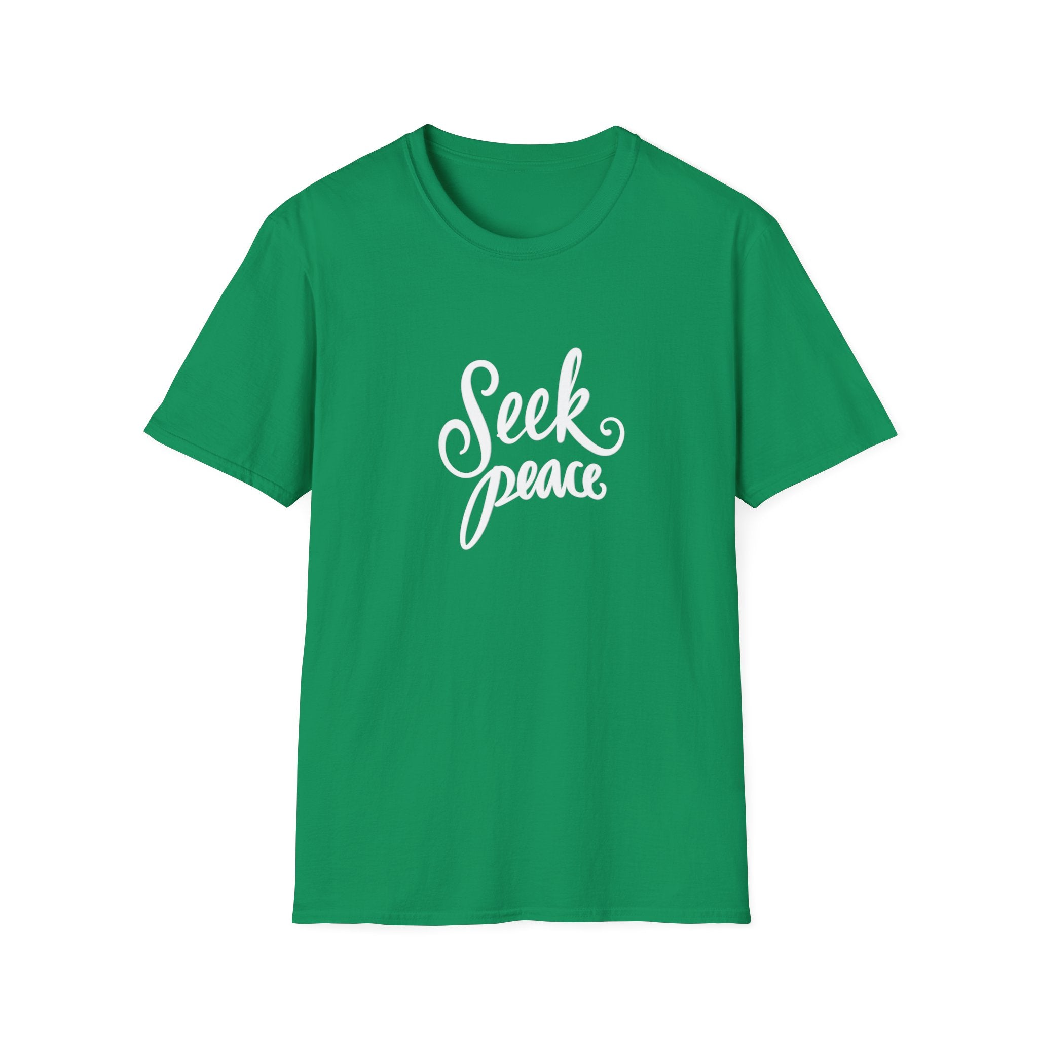 Seek Peace Unisex Softstyle T-Shirt - Vibrant Casual Wear for Mindfulness & Relaxation
