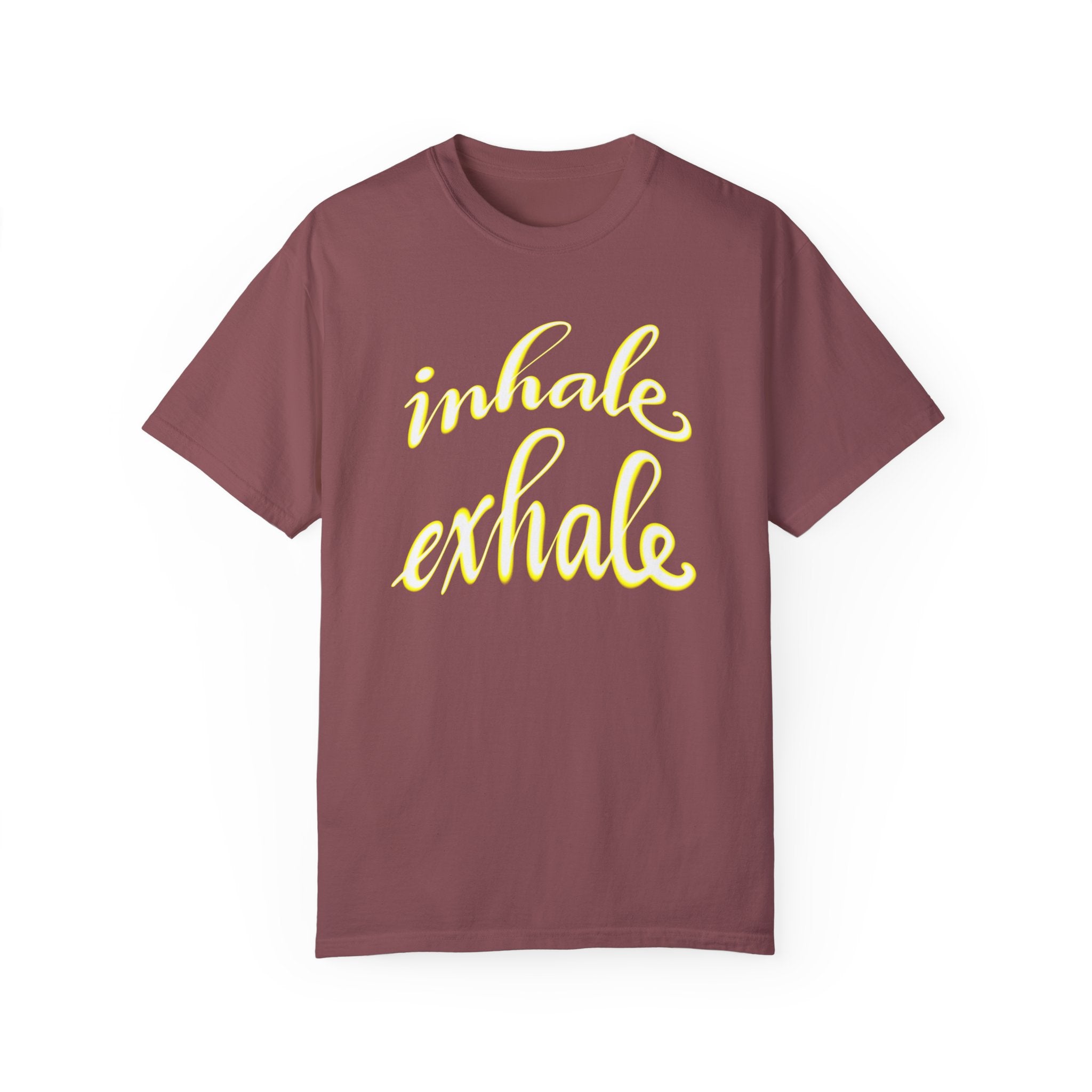 INHALE EXHALE Unisex Garment-Dyed T-shirt