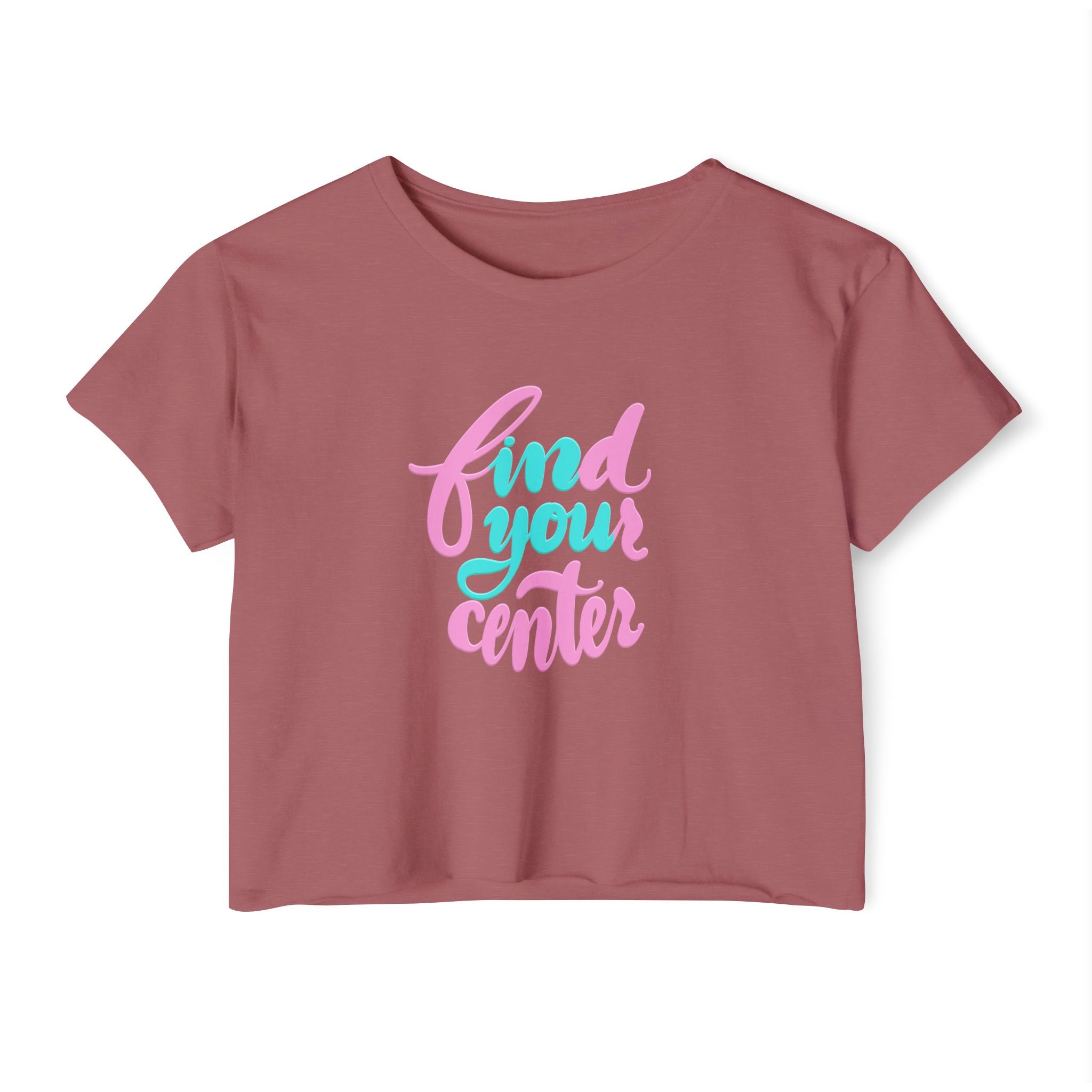 Women's Crop Top - "Find Your Center" | Boho Vibes for Summer Celebrations