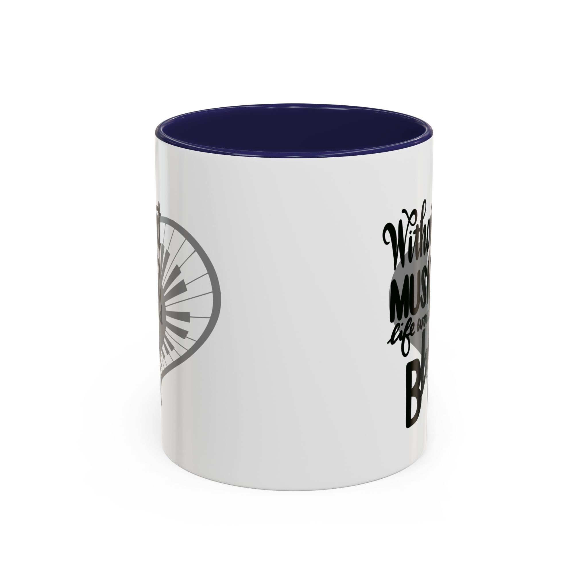 Inspirational Music Accent Coffee Mug - "Without Music Life Would Be Bb" - Perfect for Musicians and Music Lovers