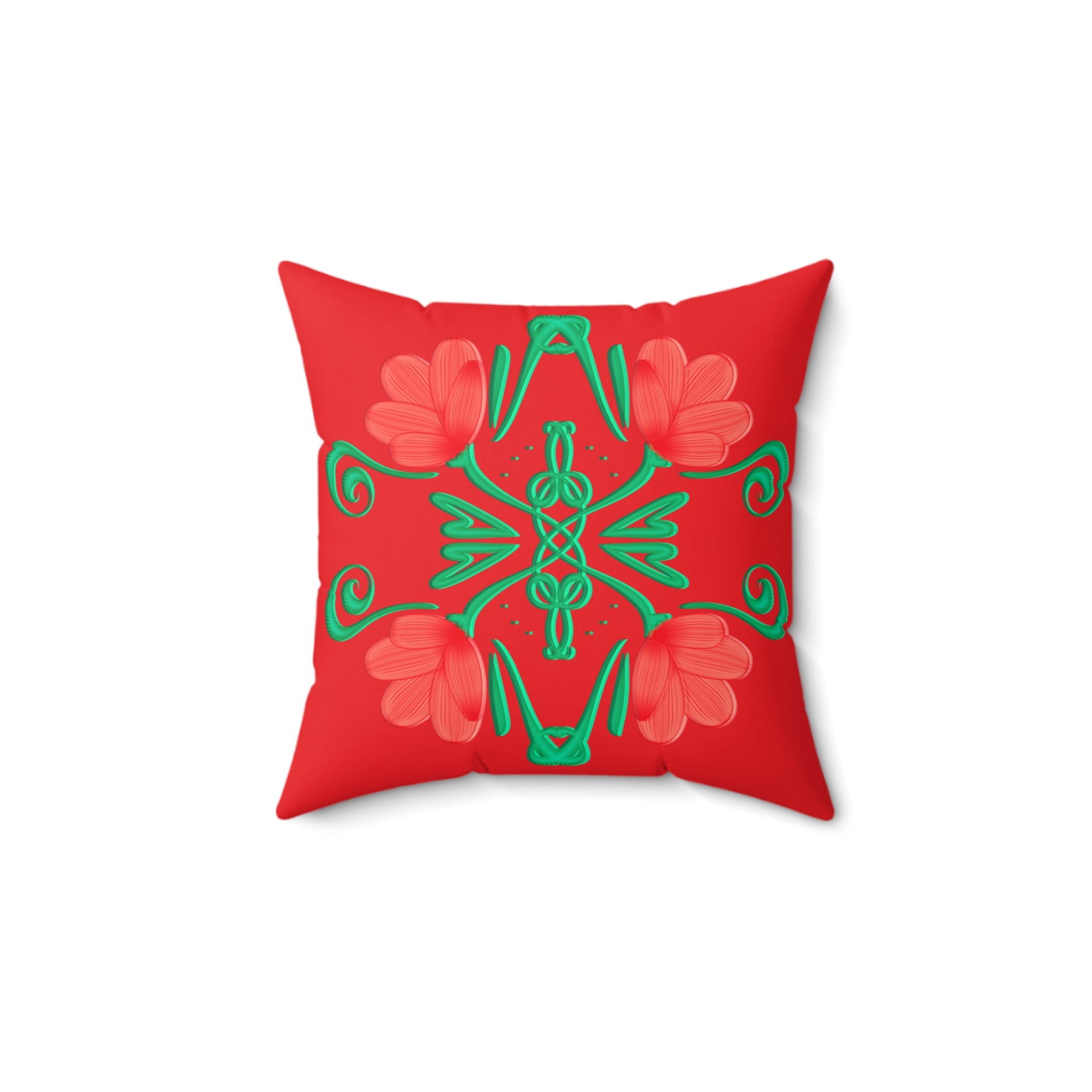 Vibrant Floral Square Pillow - Cozy Home Decor