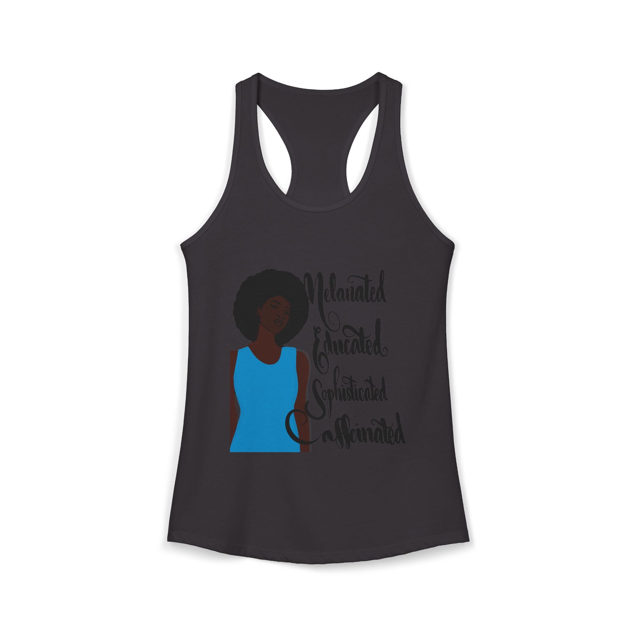 Black Woman Racerback Tank — Empowerment Graphic Tank Top