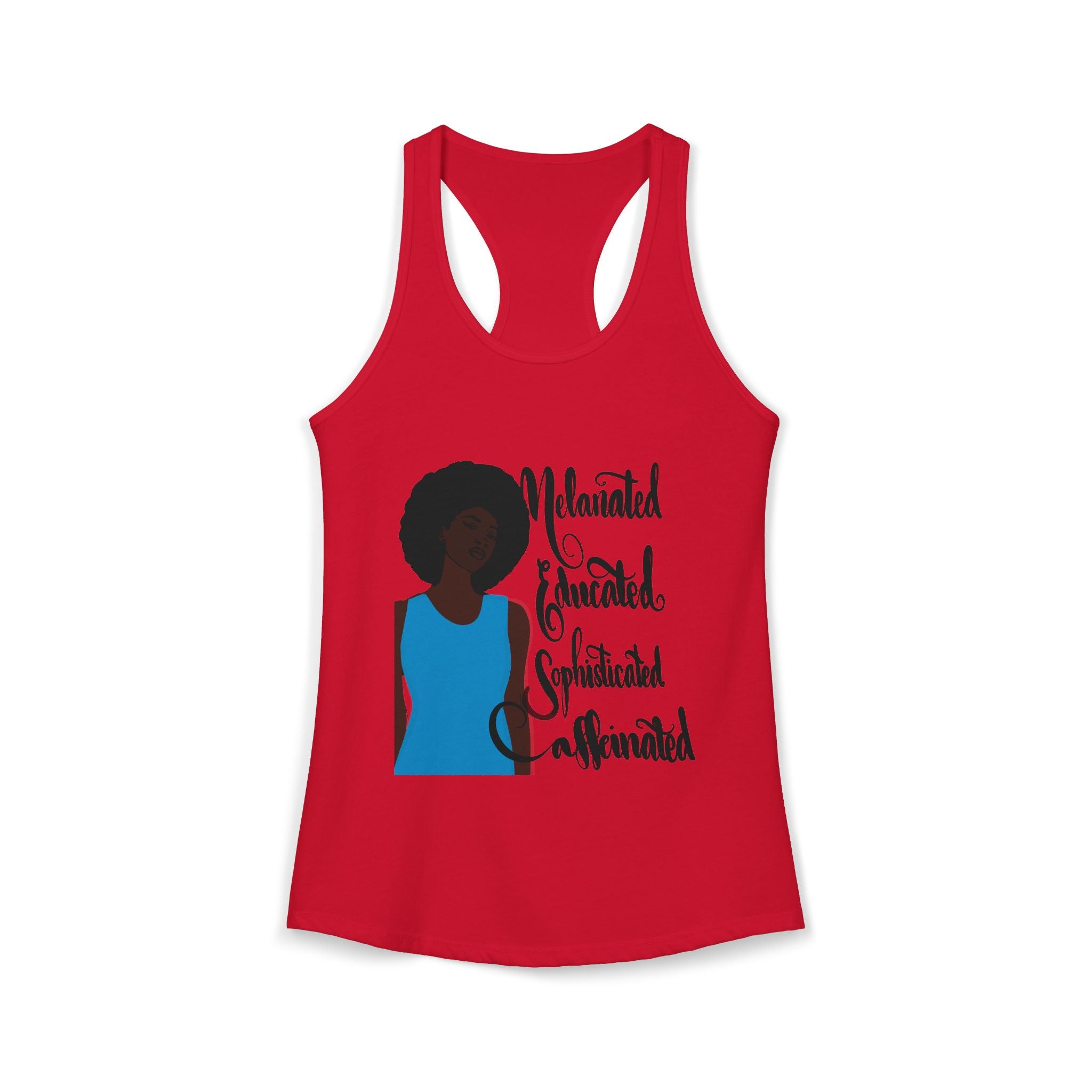 Black Woman Racerback Tank — Empowerment Graphic Tank Top
