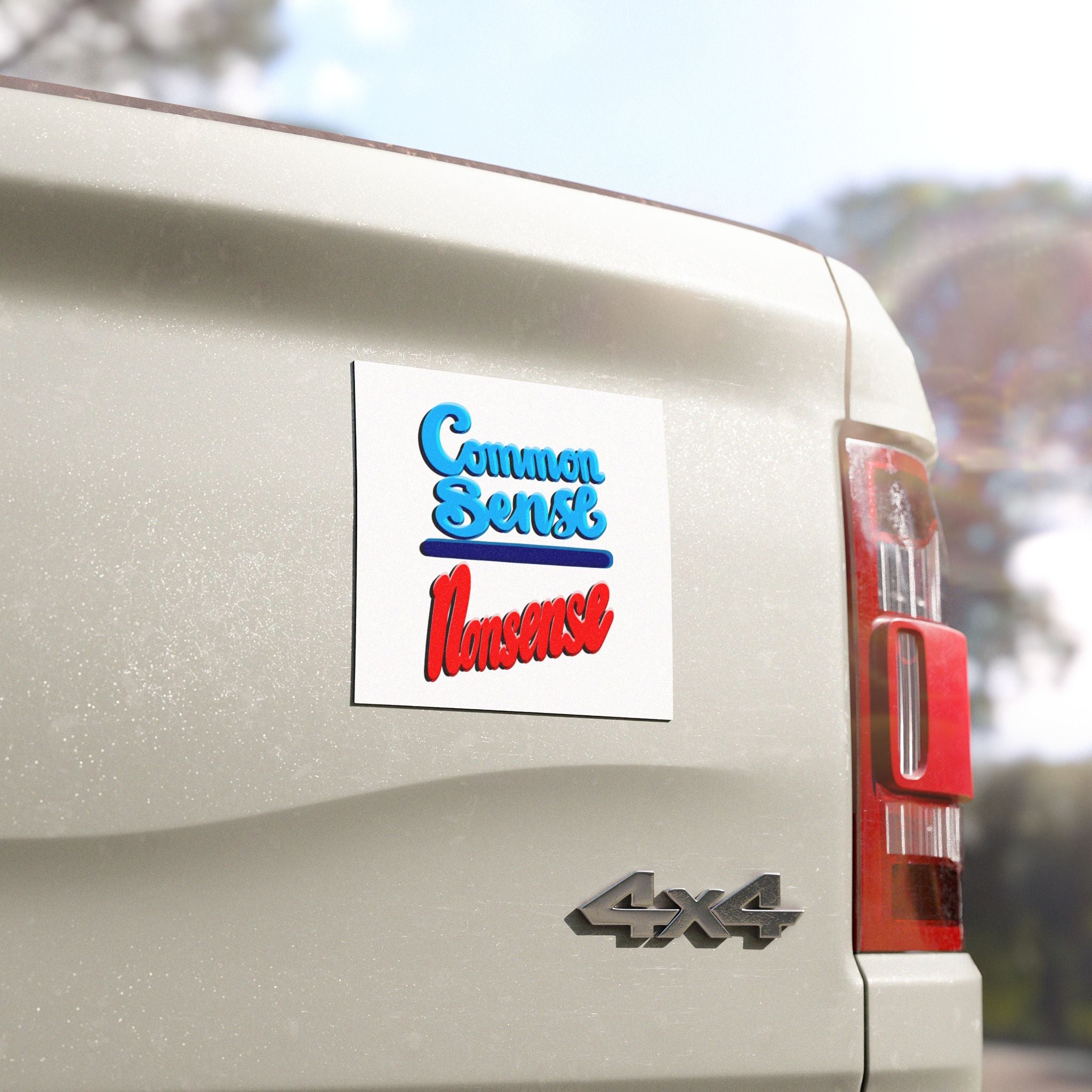 COMMON SENSE OVER NONSENSE Car Magnet
