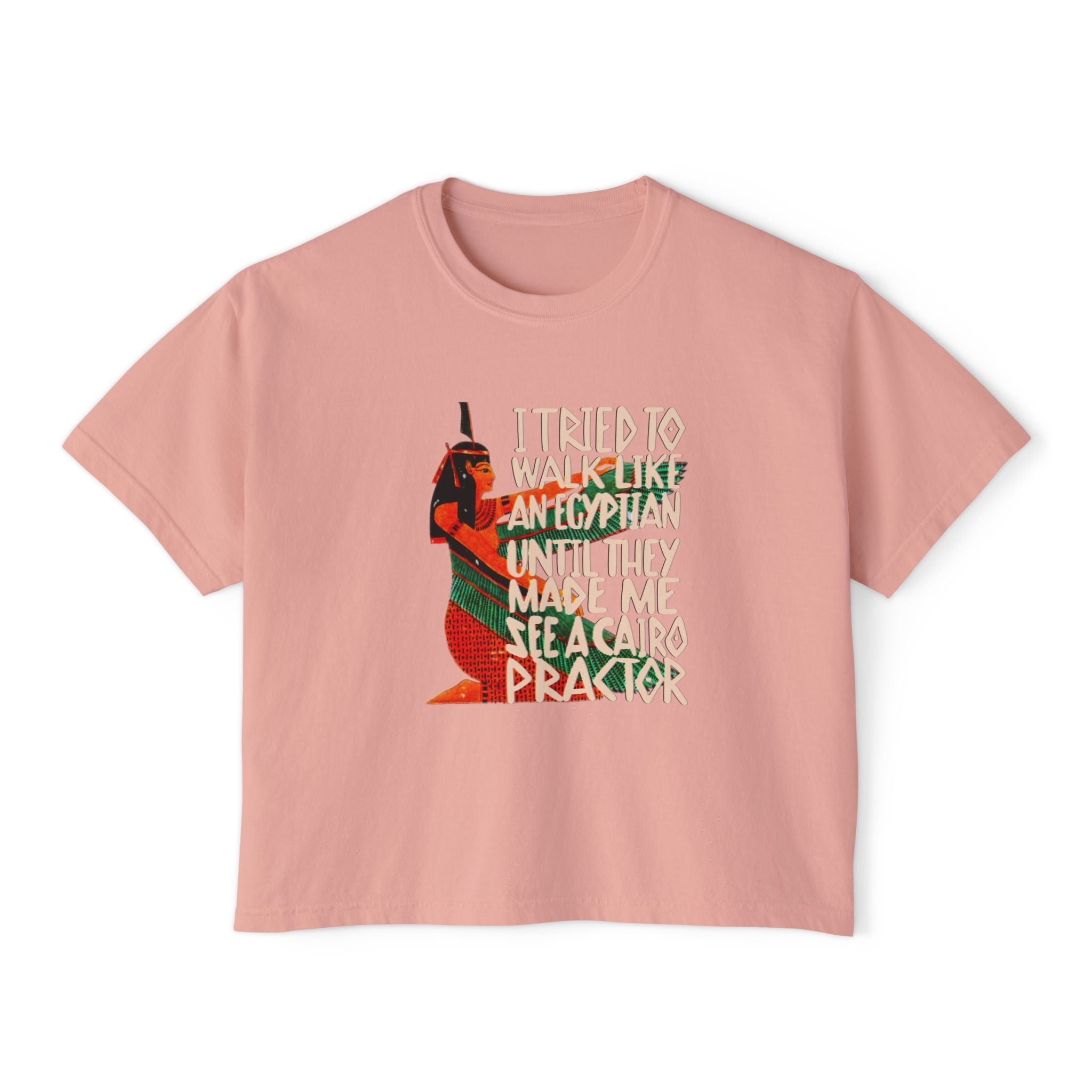 Funny Women's Boxy Tee - Egyptian Humor Graphic - Perfect for Casual Outfits and Gifts