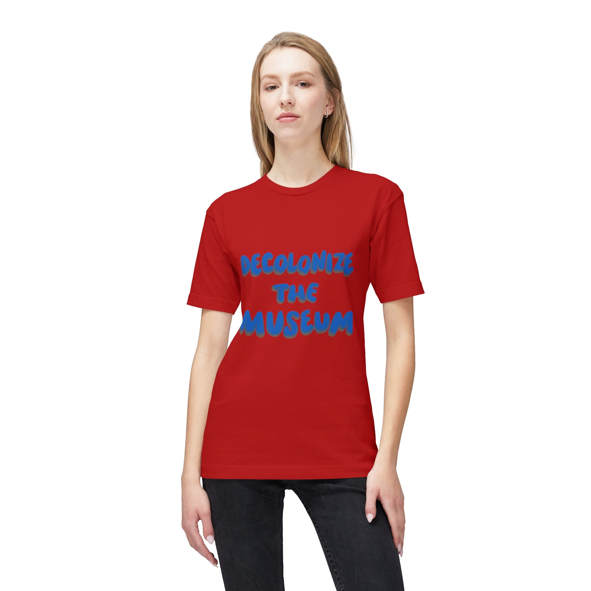 DECOLONIZE THE MUSEUM Unisex Midweight T-shirt, Made in US