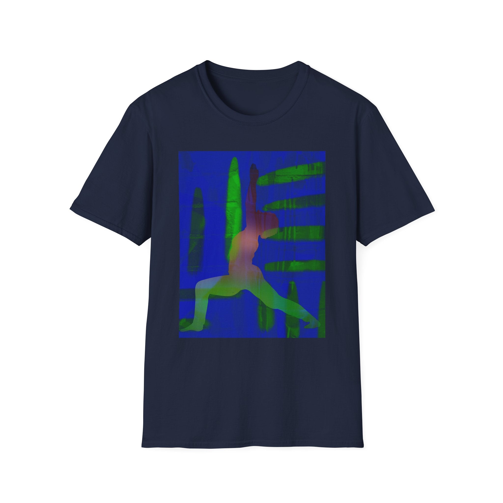 Yoga Pose Graphic T‑Shirt — Abstract Warrior Silhouette