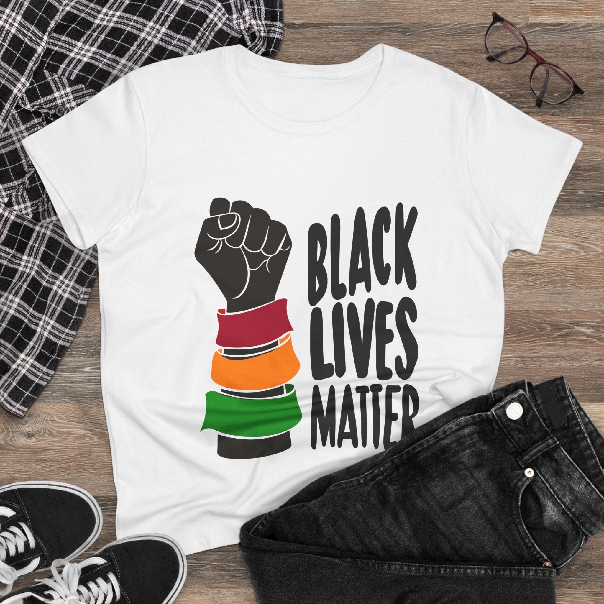 Empowerment Tee - Black Lives Matter Women's Midweight Cotton Shirt