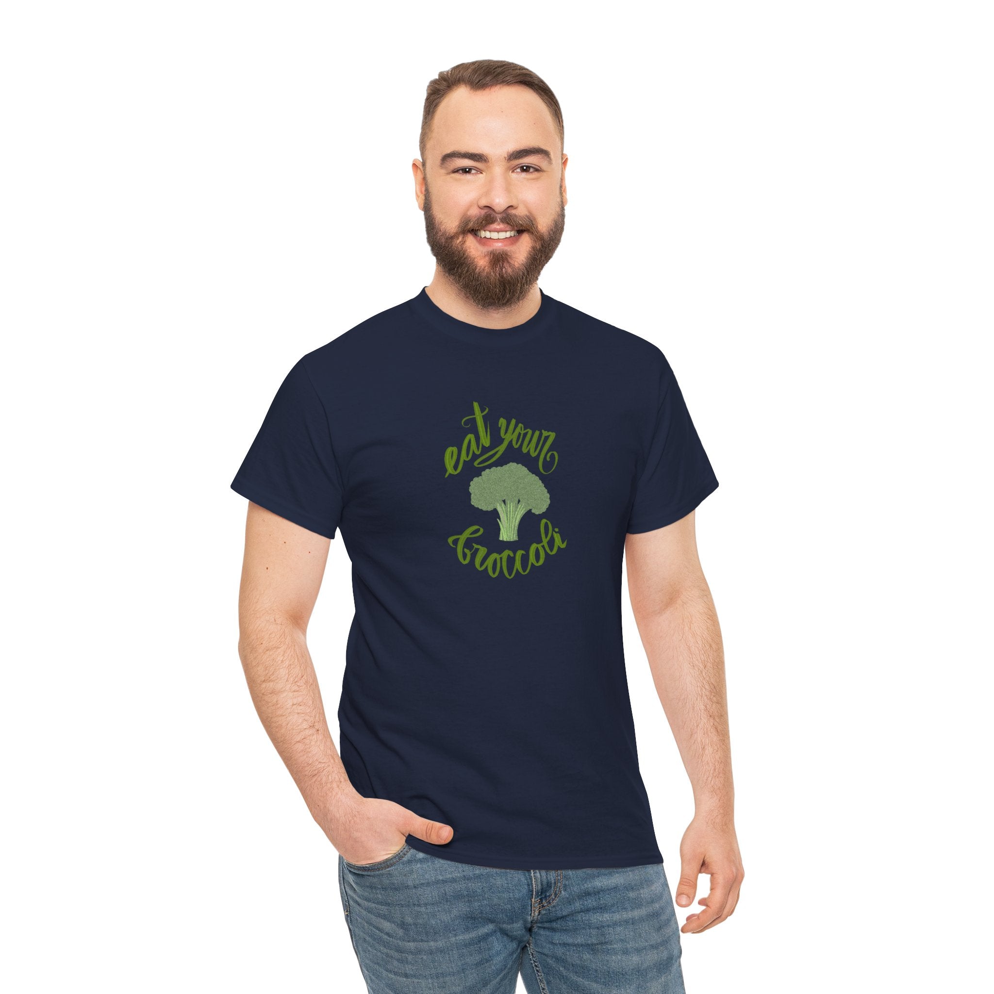 EAT YOUR BROCCOLI Unisex Heavy Cotton Tee