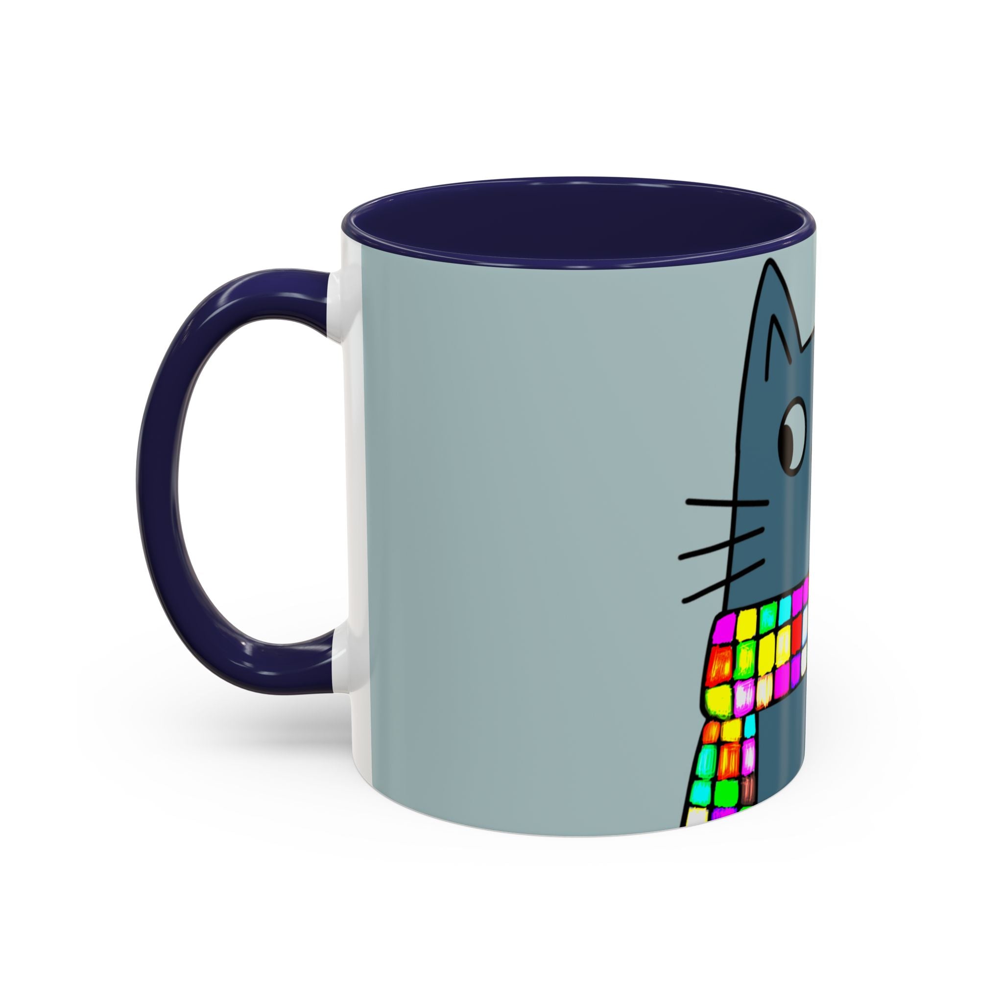 Coffee Mug - CAT WITH SCARF Design - 11oz