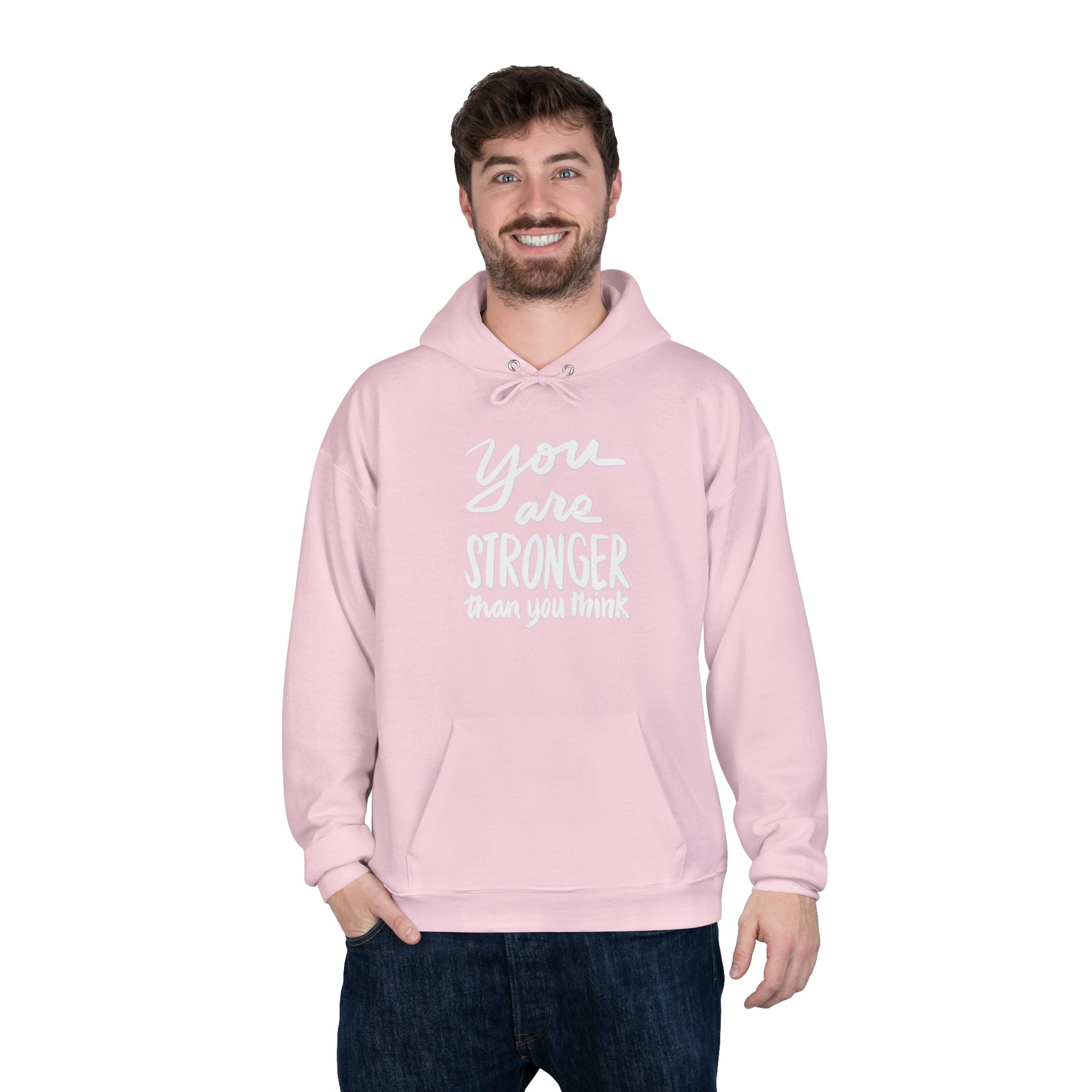 Inspirational Eco-Friendly Hoodie - 'You are Stronger Than You Think'