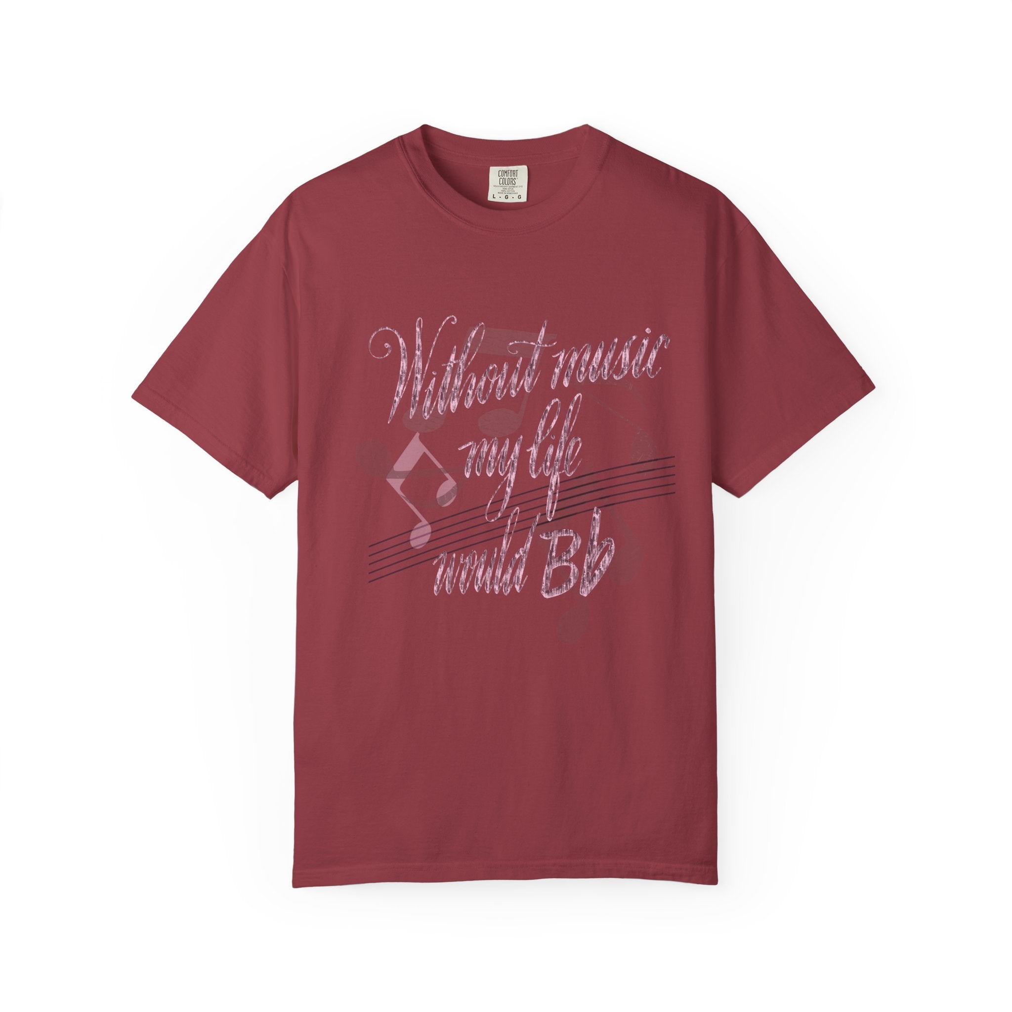 Music Lover's Unisex T-shirt - 'Without Music My Life Would Be Flat” Design