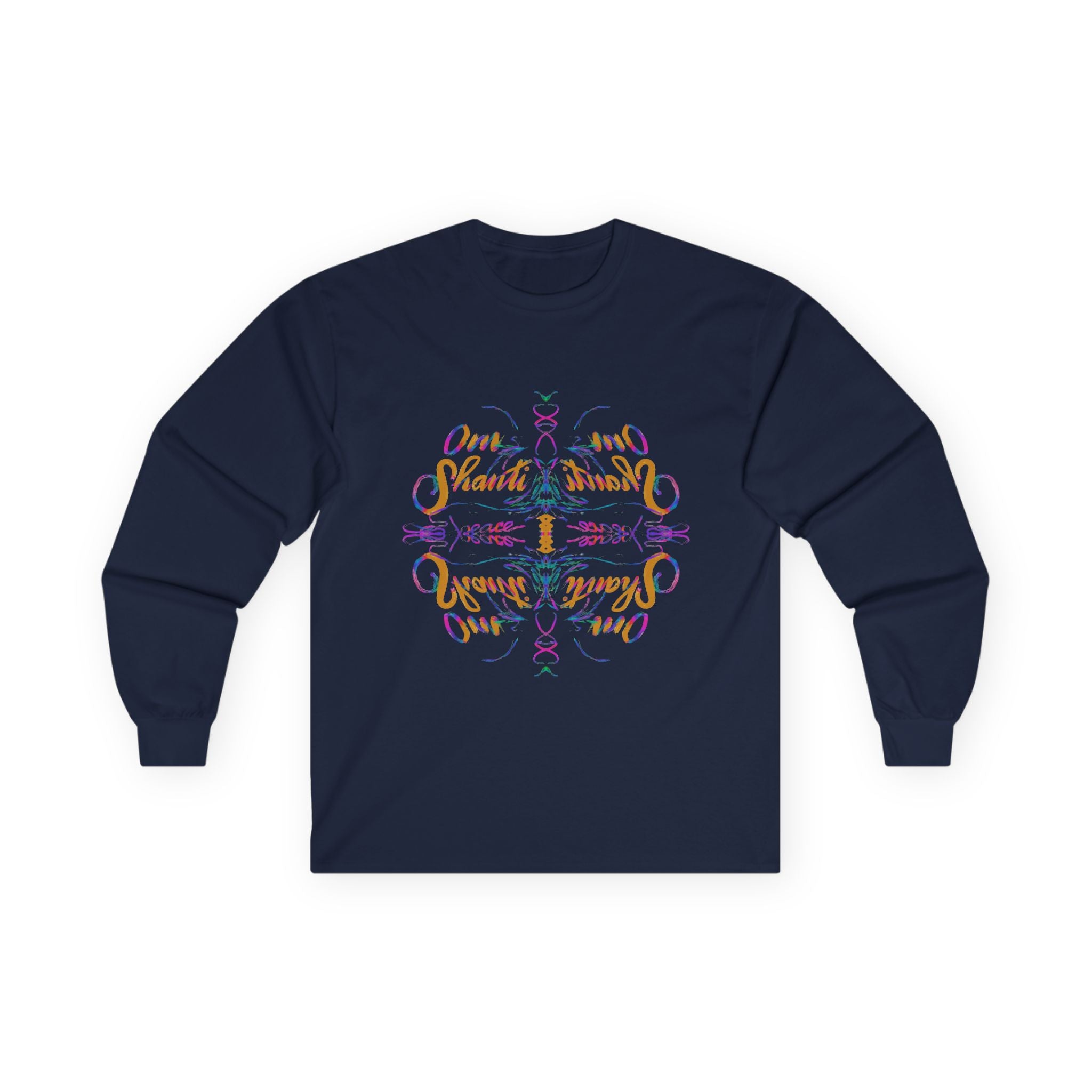 Inspirational Long Sleeve Tee -OM SHANTI