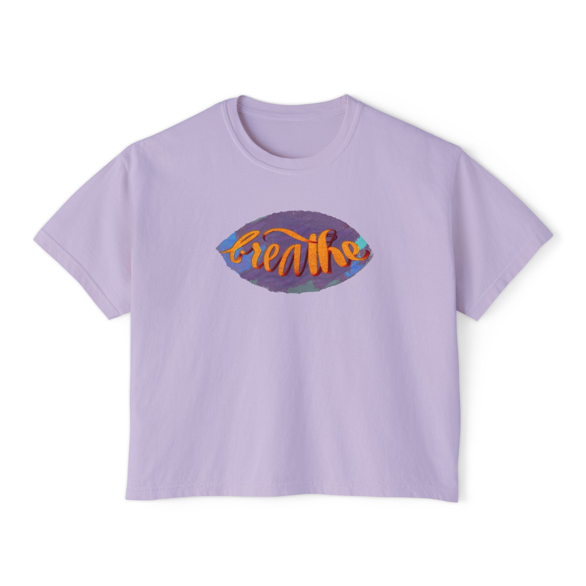 Breathe Women's Boxy Tee - Relaxed Fit Inspirational Top