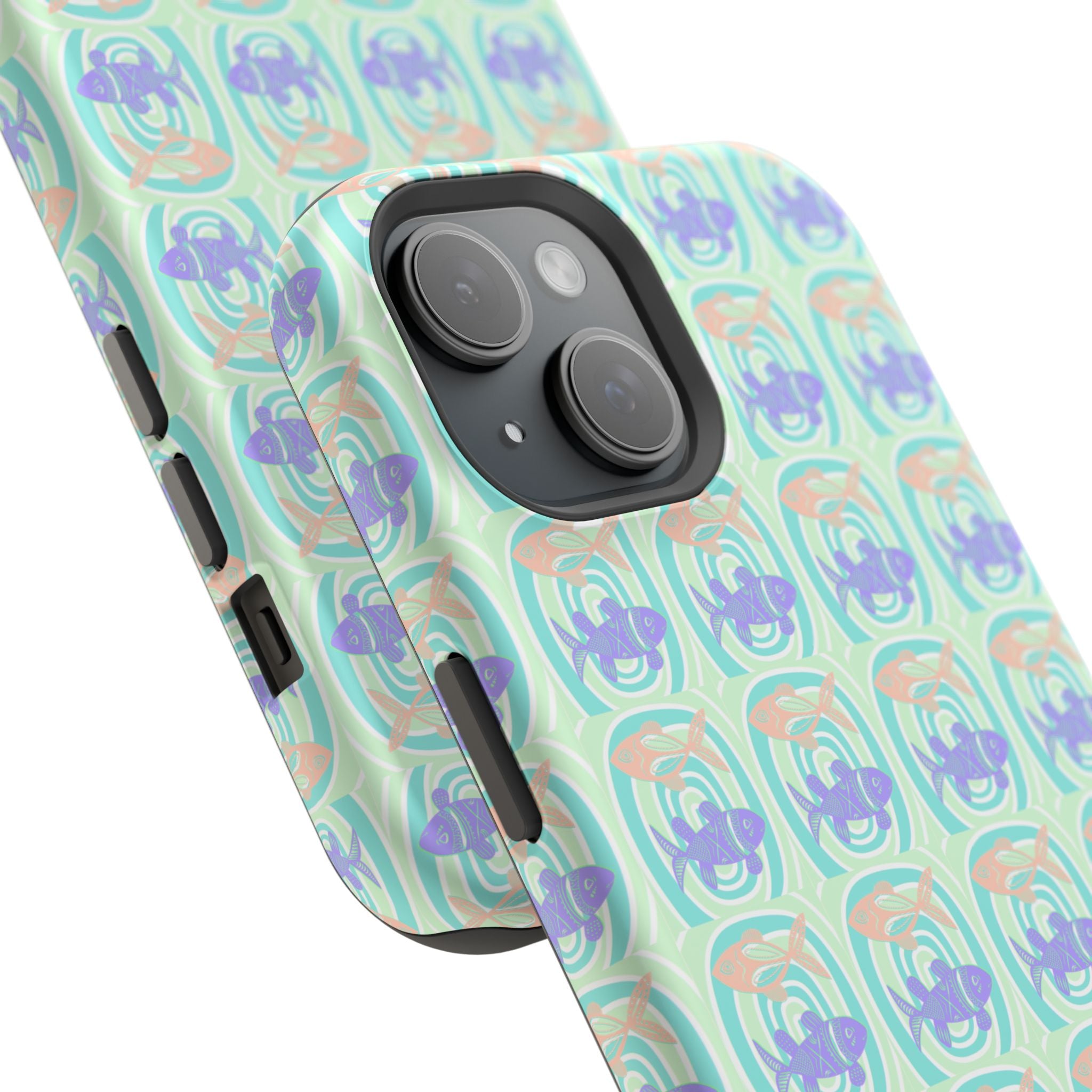 Colorful Fish Pattern Magnetic Tough Case for iPhone