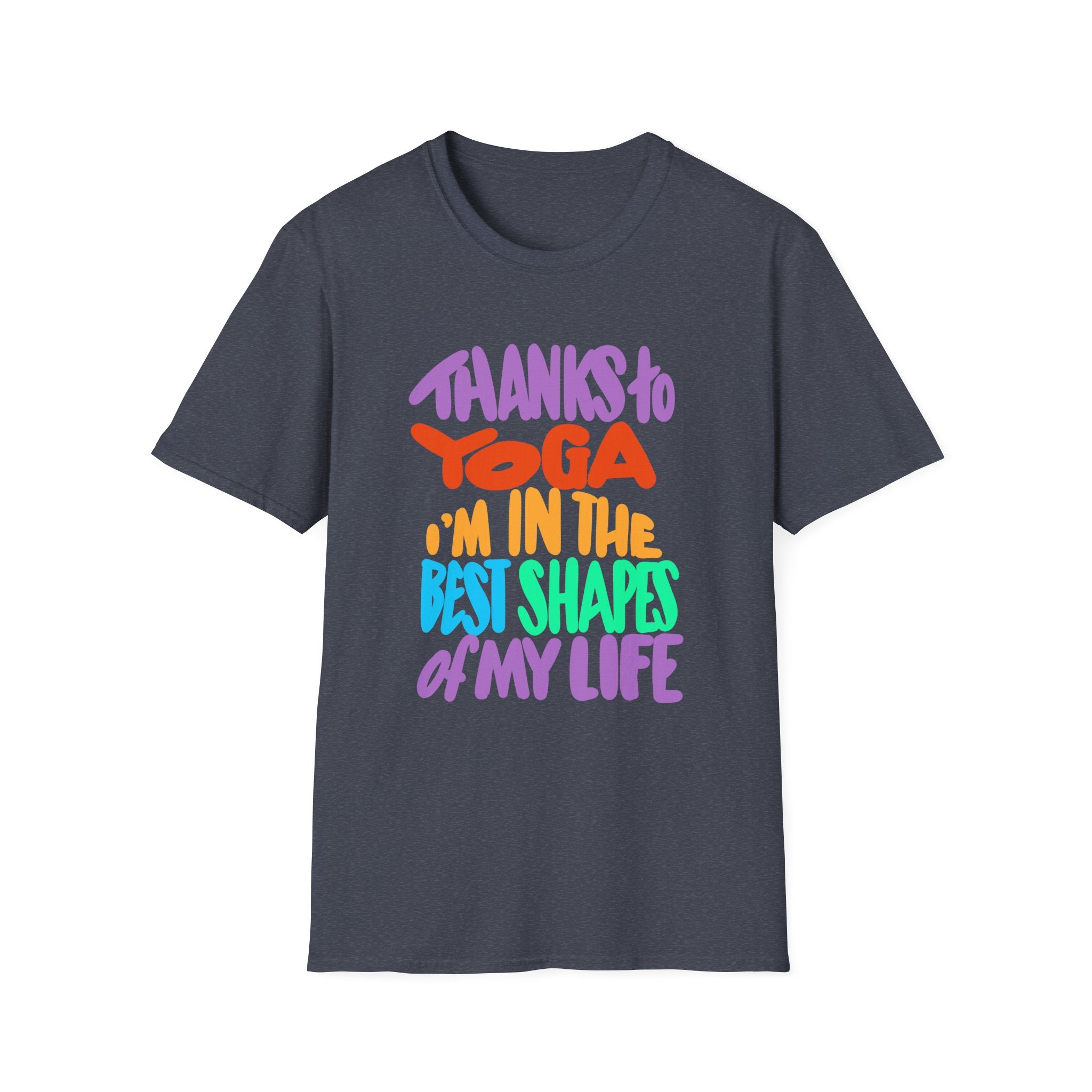 Thanks To Yoga Unisex Softstyle T-Shirt - Motivational Fitness Tee