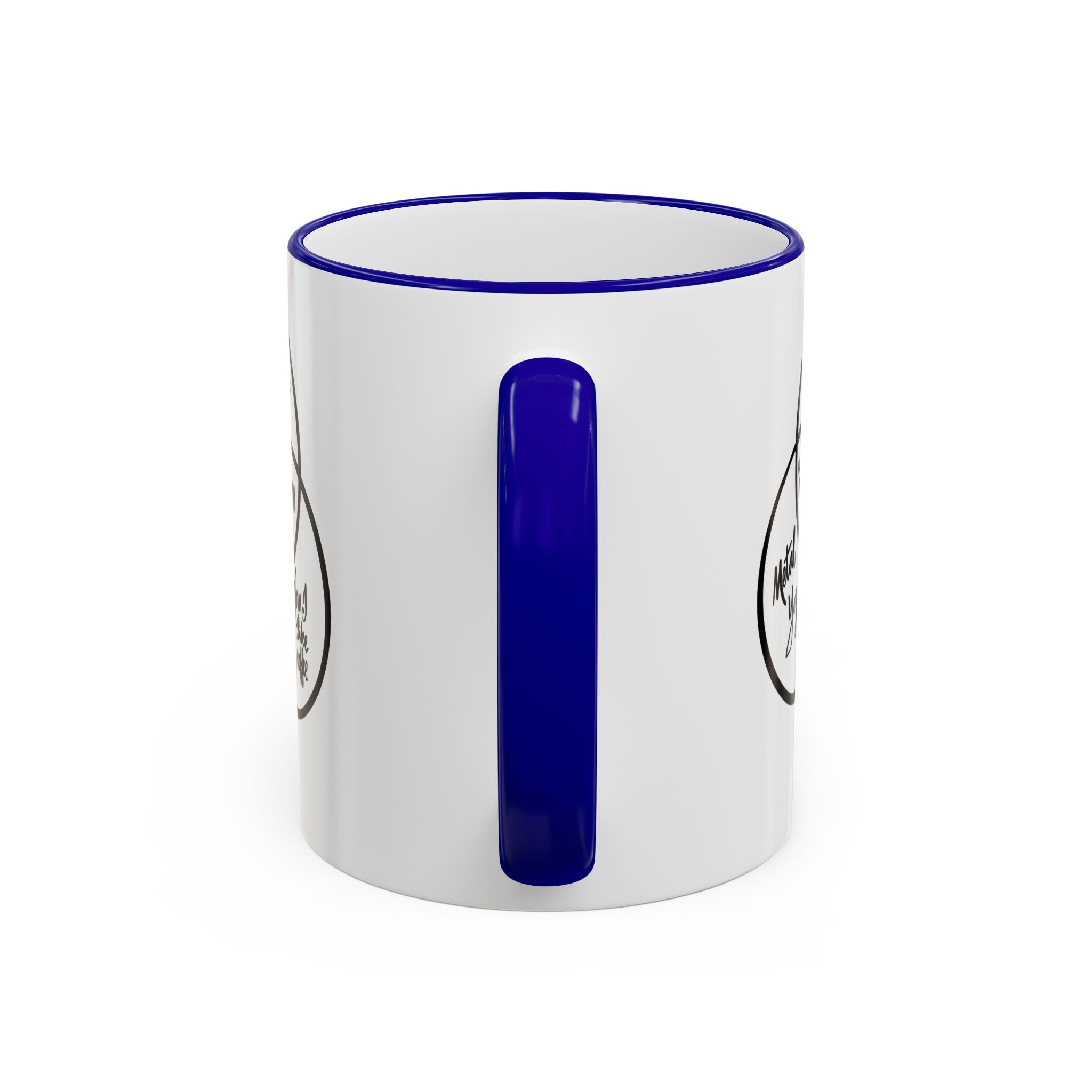 Metal Yoga Venn Diagram Mug — Funny Coffee Lover Accent Rim & Handle Mug (11oz/15oz)