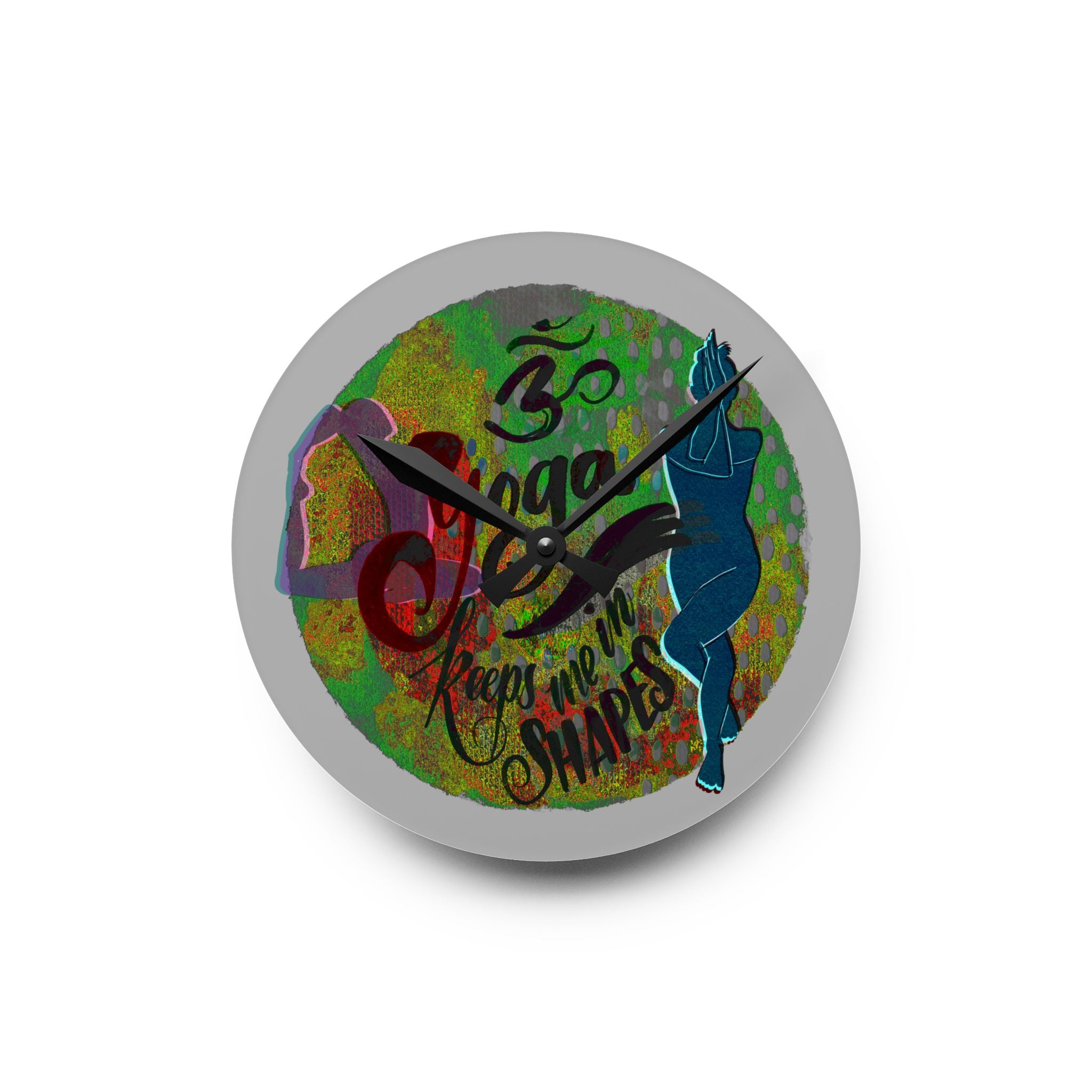 YOGA KEEPS ME IN SHAPES Wall Clock
