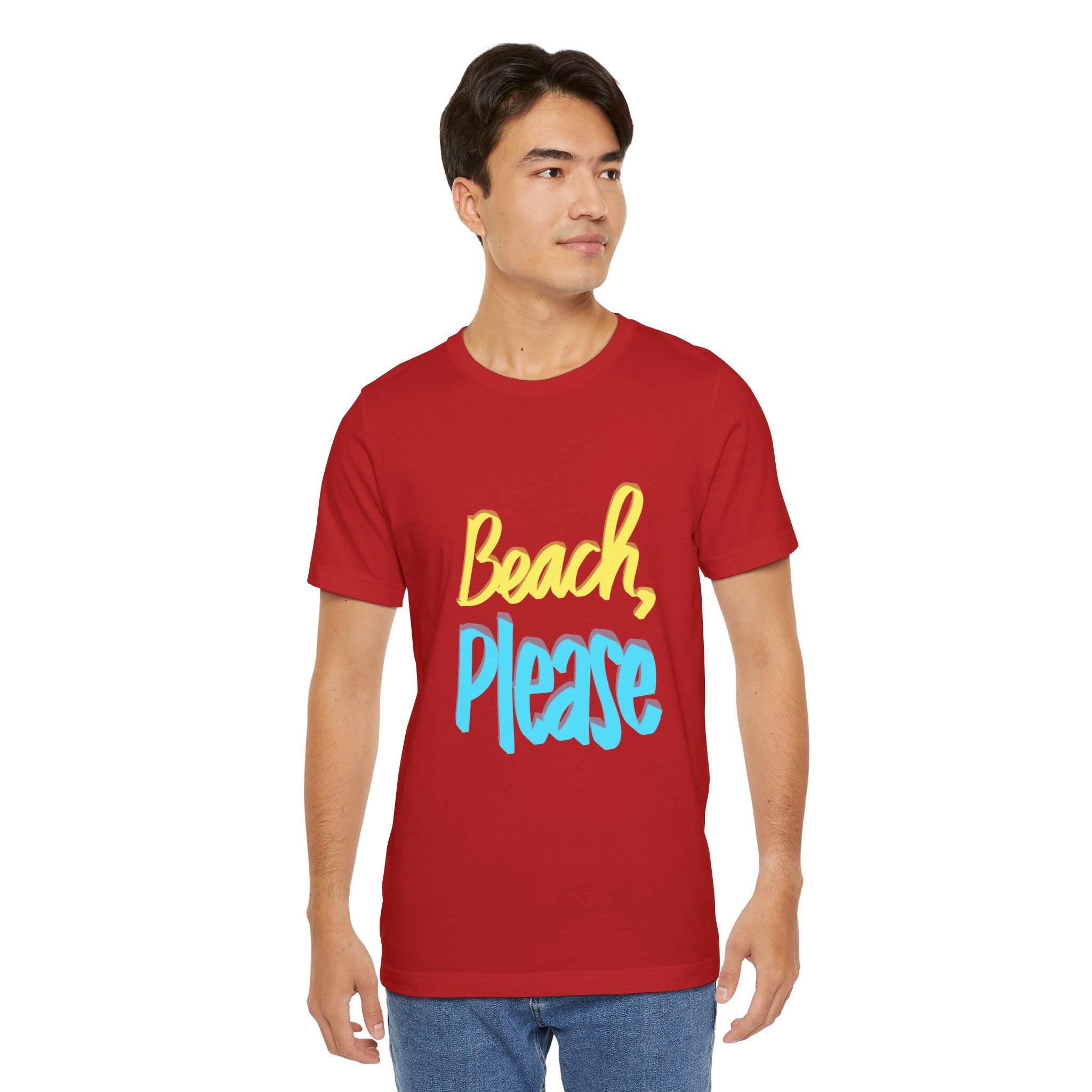 BEACH, PLEASE Unisex Jersey Short Sleeve Tee