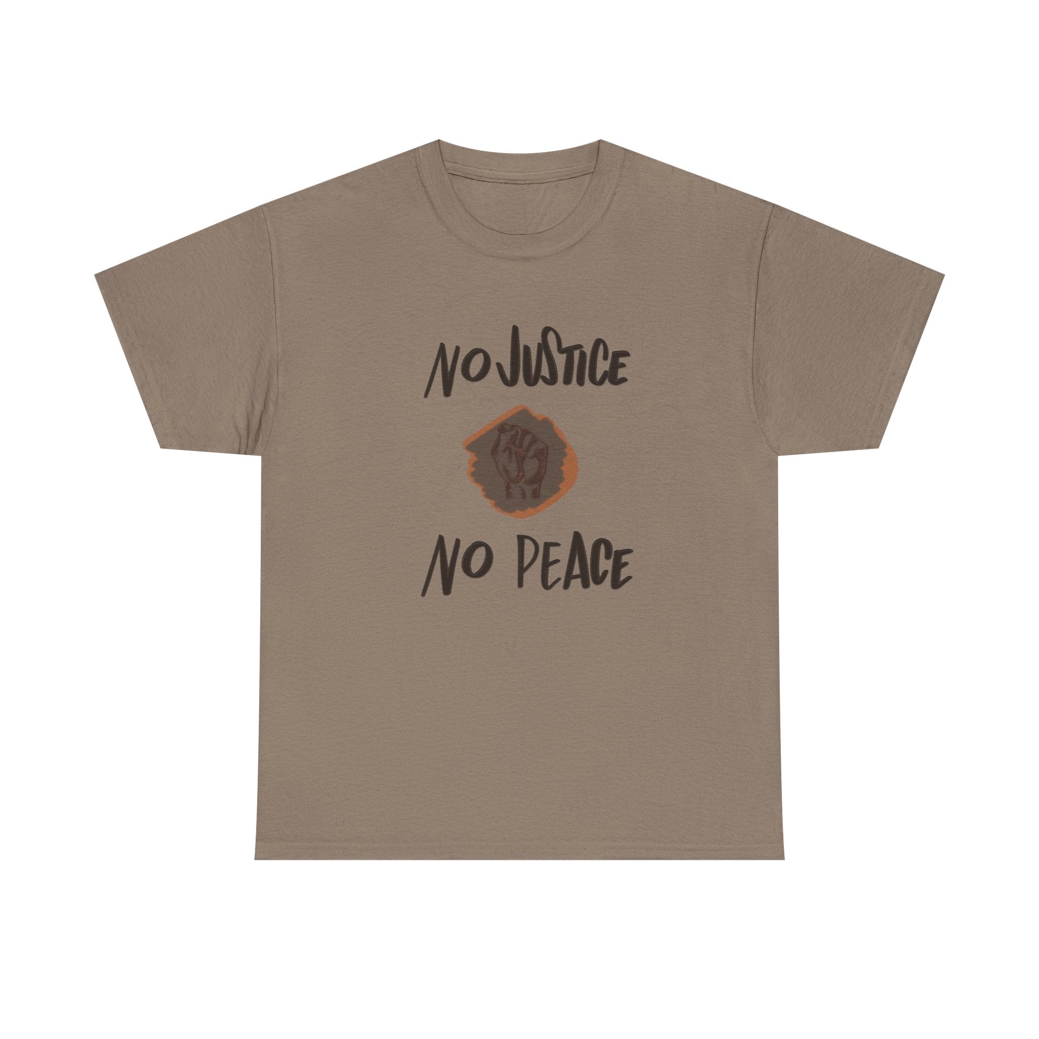 No Justice No Peace Unisex Heavy Cotton Tee - Empowerment Statement