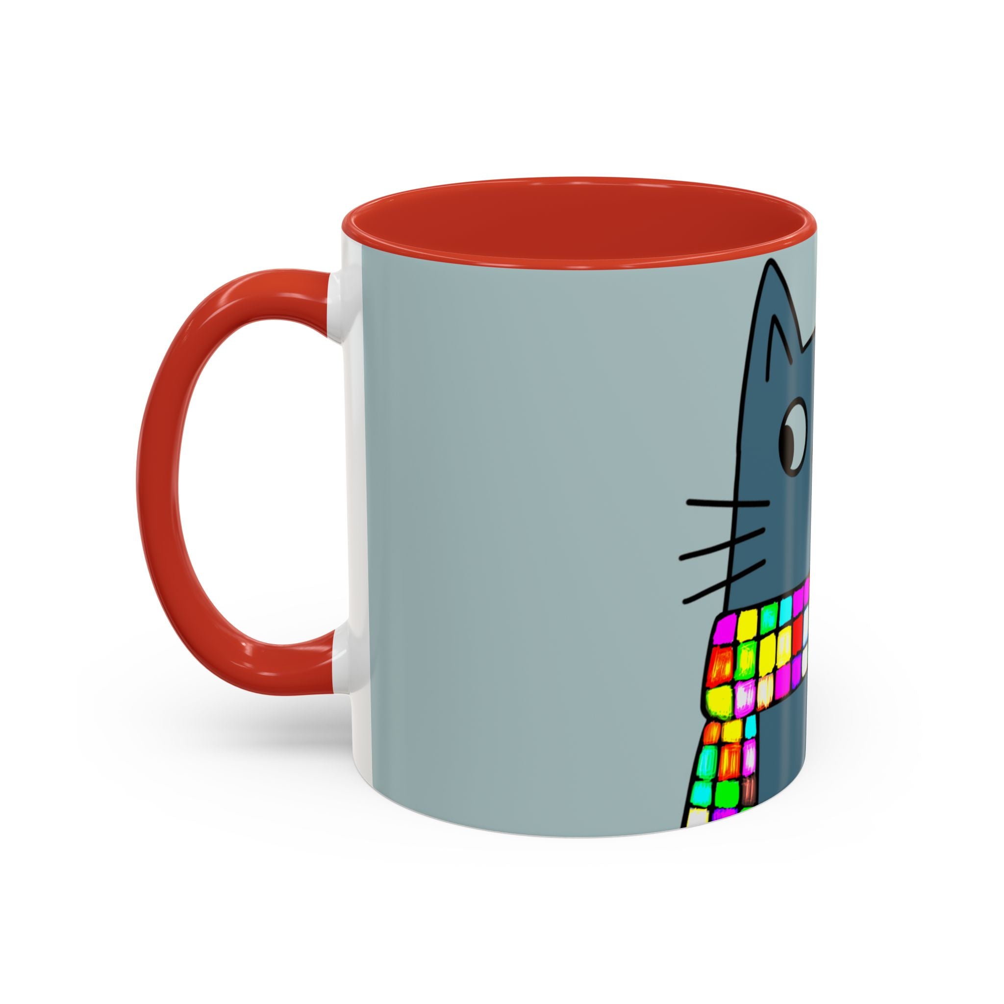 Coffee Mug - CAT WITH SCARF Design - 11oz