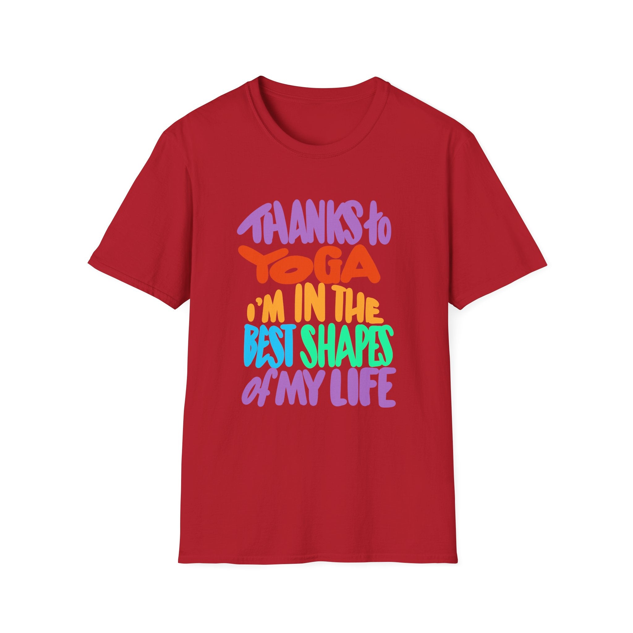 Thanks To Yoga Unisex Softstyle T-Shirt - Motivational Fitness Tee