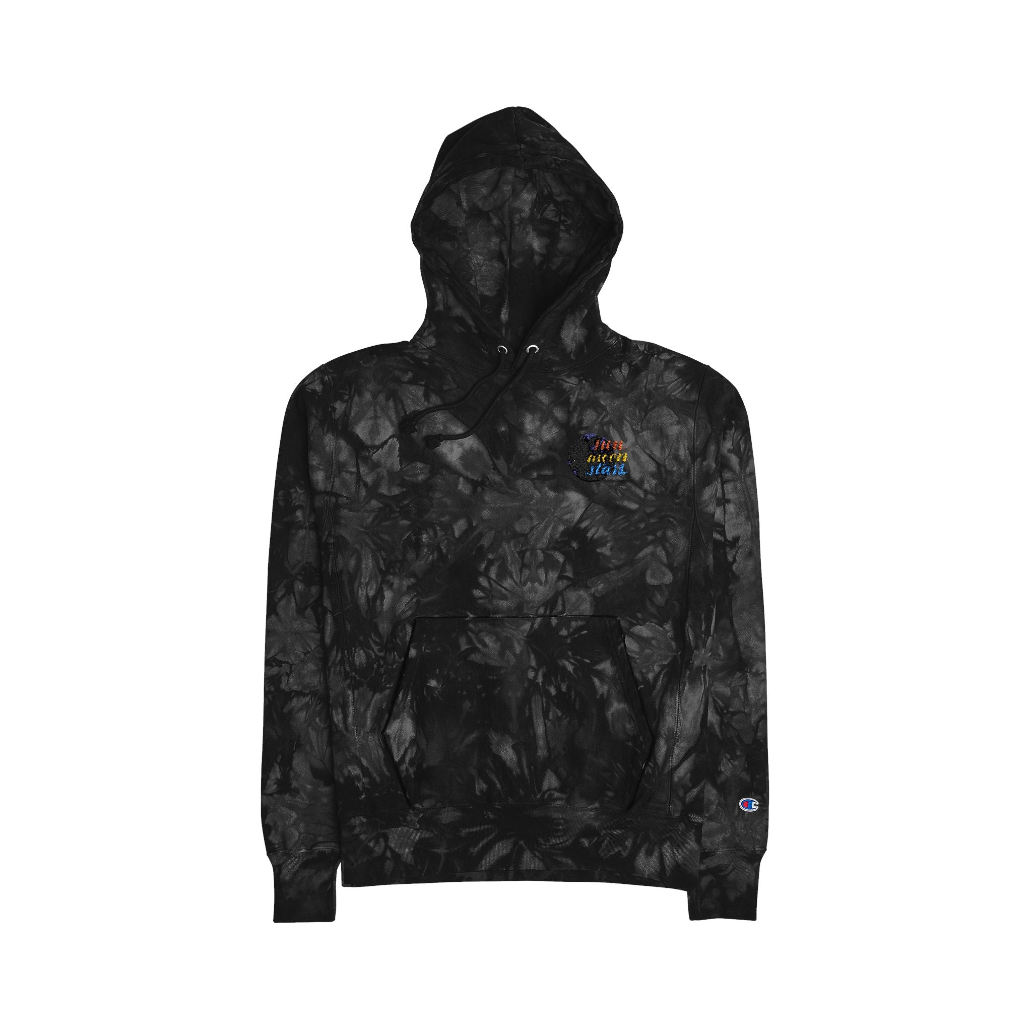 Unisex Tie-Dye Hoodie with Embroidery - Stylish & Cozy