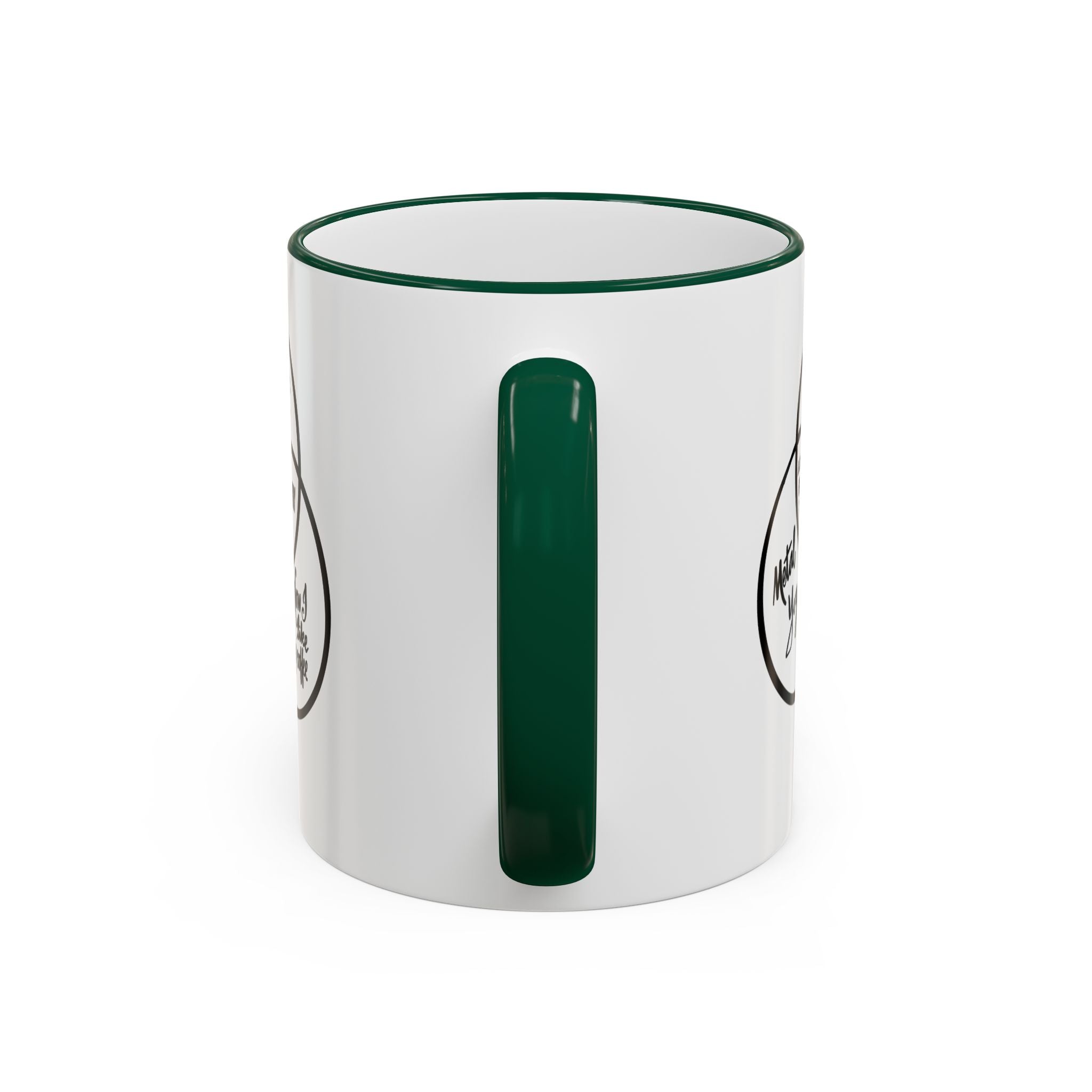 Metal Yoga Venn Diagram Mug — Funny Coffee Lover Accent Rim & Handle Mug (11oz/15oz)