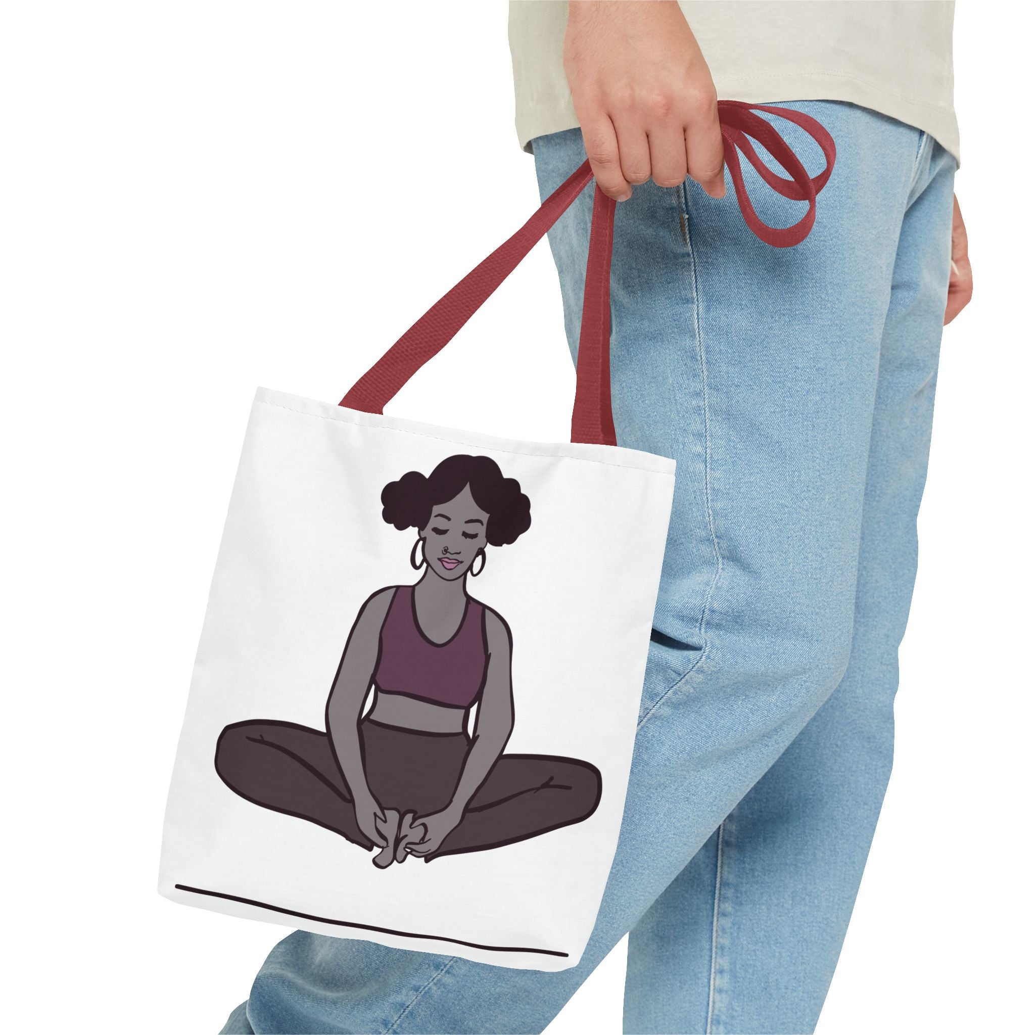 Mindfulness Tote Bag - Yoga Design for Calm & Zen