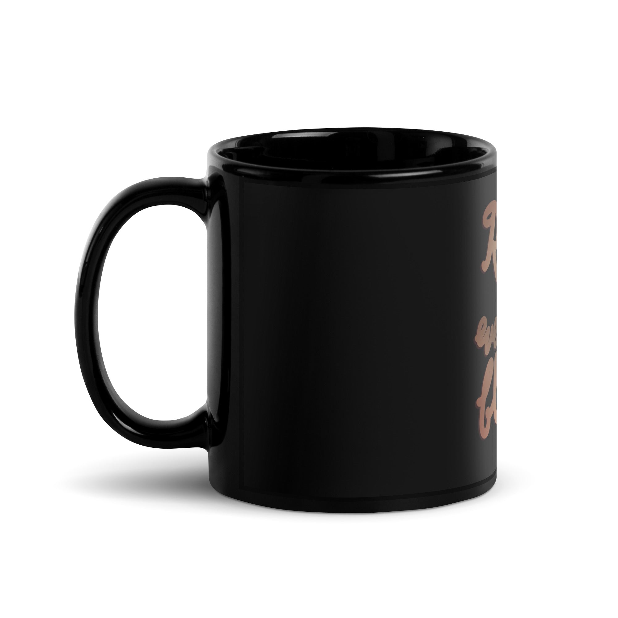 ROOTING FOR EVERYBODY BLACK Black Glossy Mug