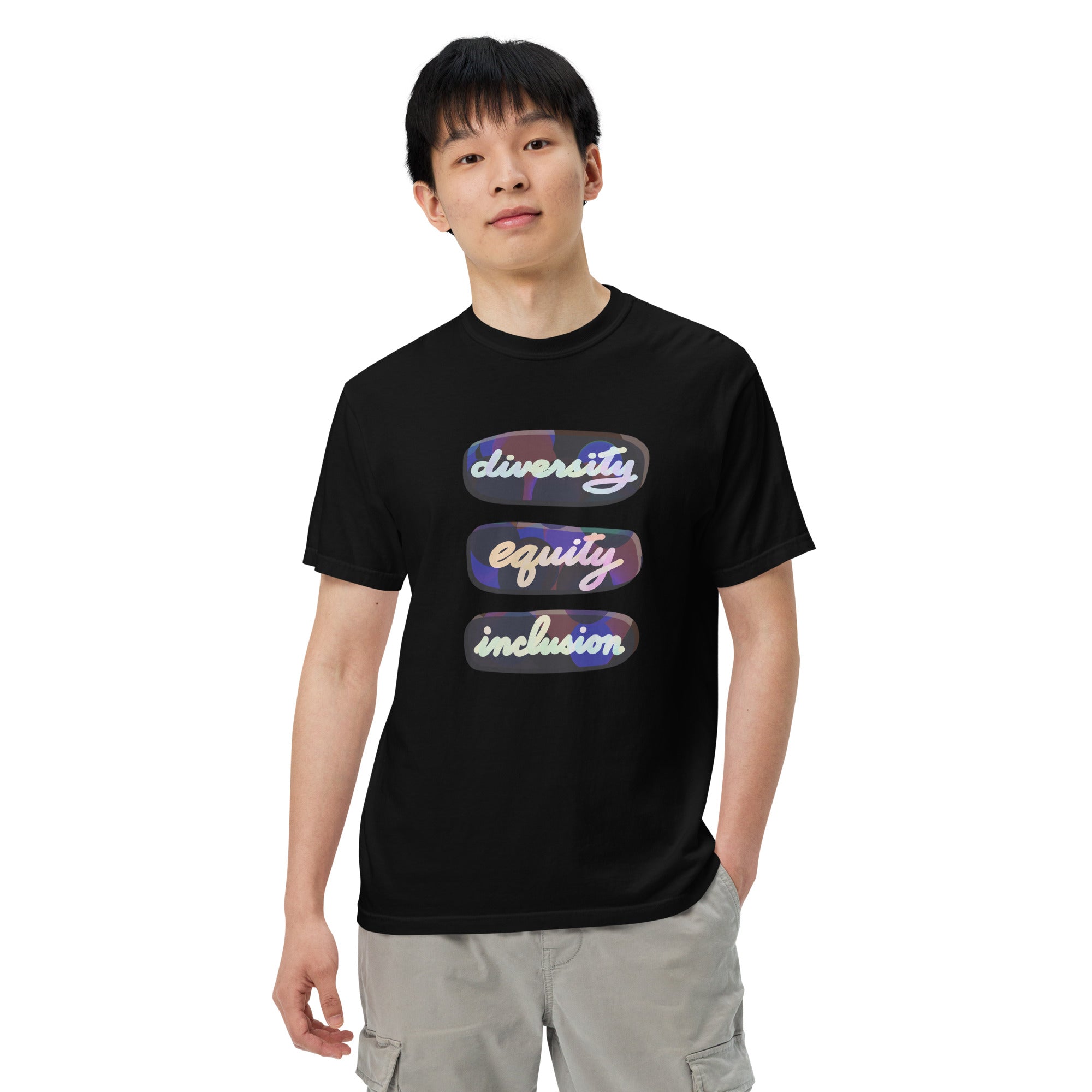 DIVERSITY EQUITY INCLUSION Unisex garment-dyed heavyweight t-shirt