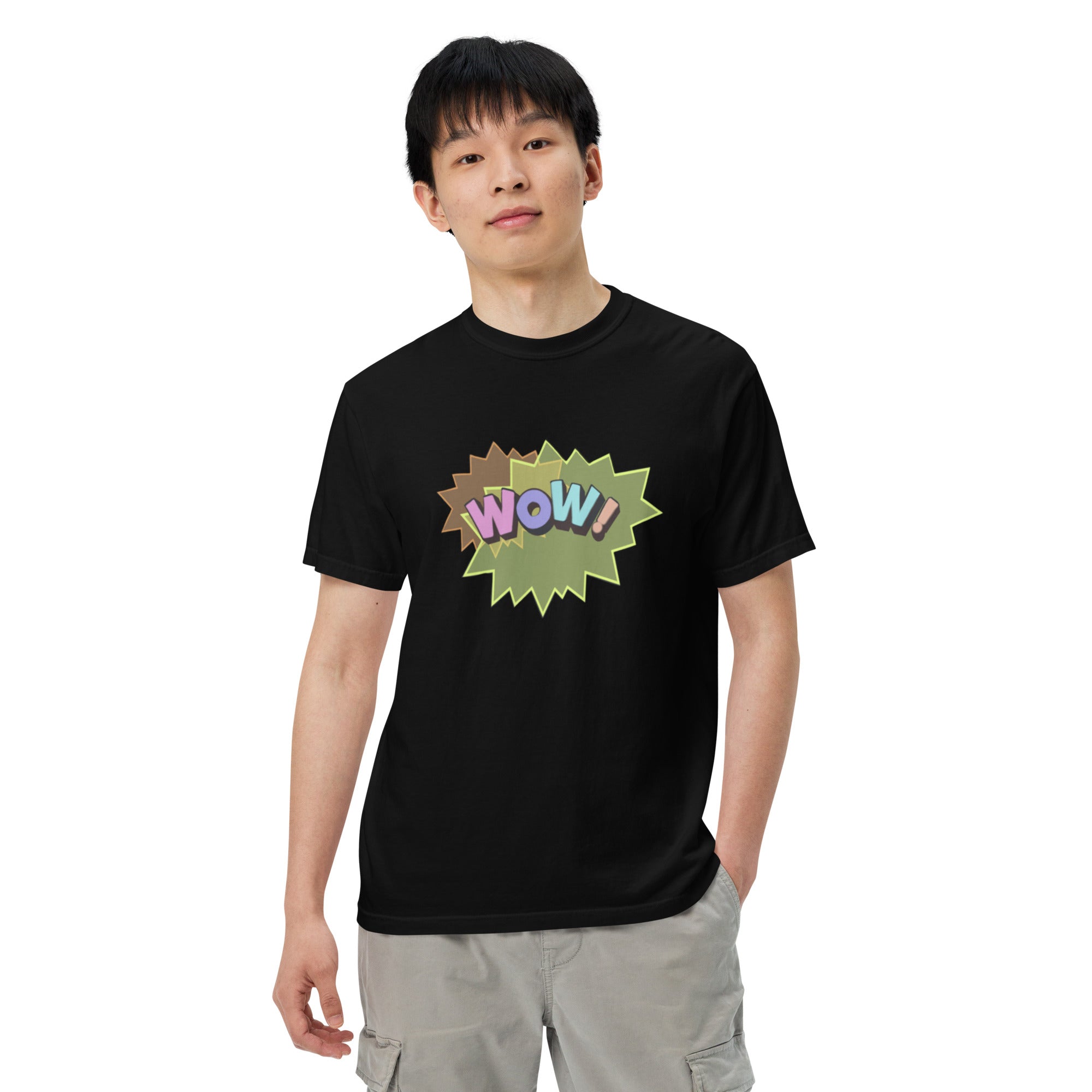 WOW Unisex garment-dyed heavyweight t-shirt