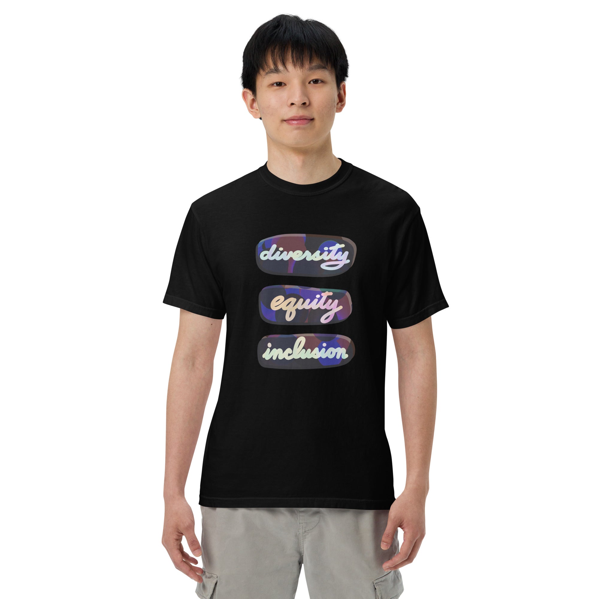 DIVERSITY EQUITY INCLUSION Unisex garment-dyed heavyweight t-shirt