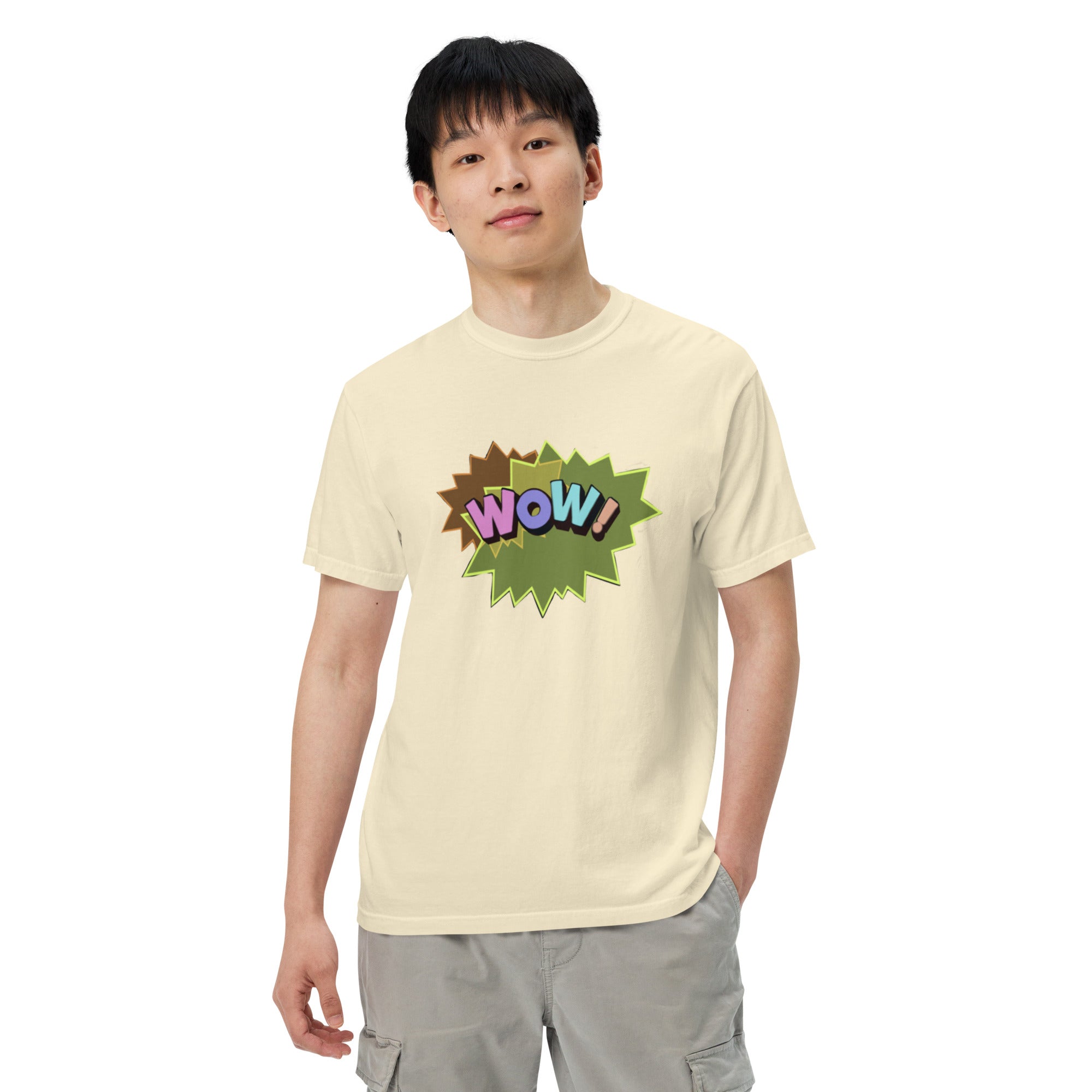 WOW Unisex garment-dyed heavyweight t-shirt