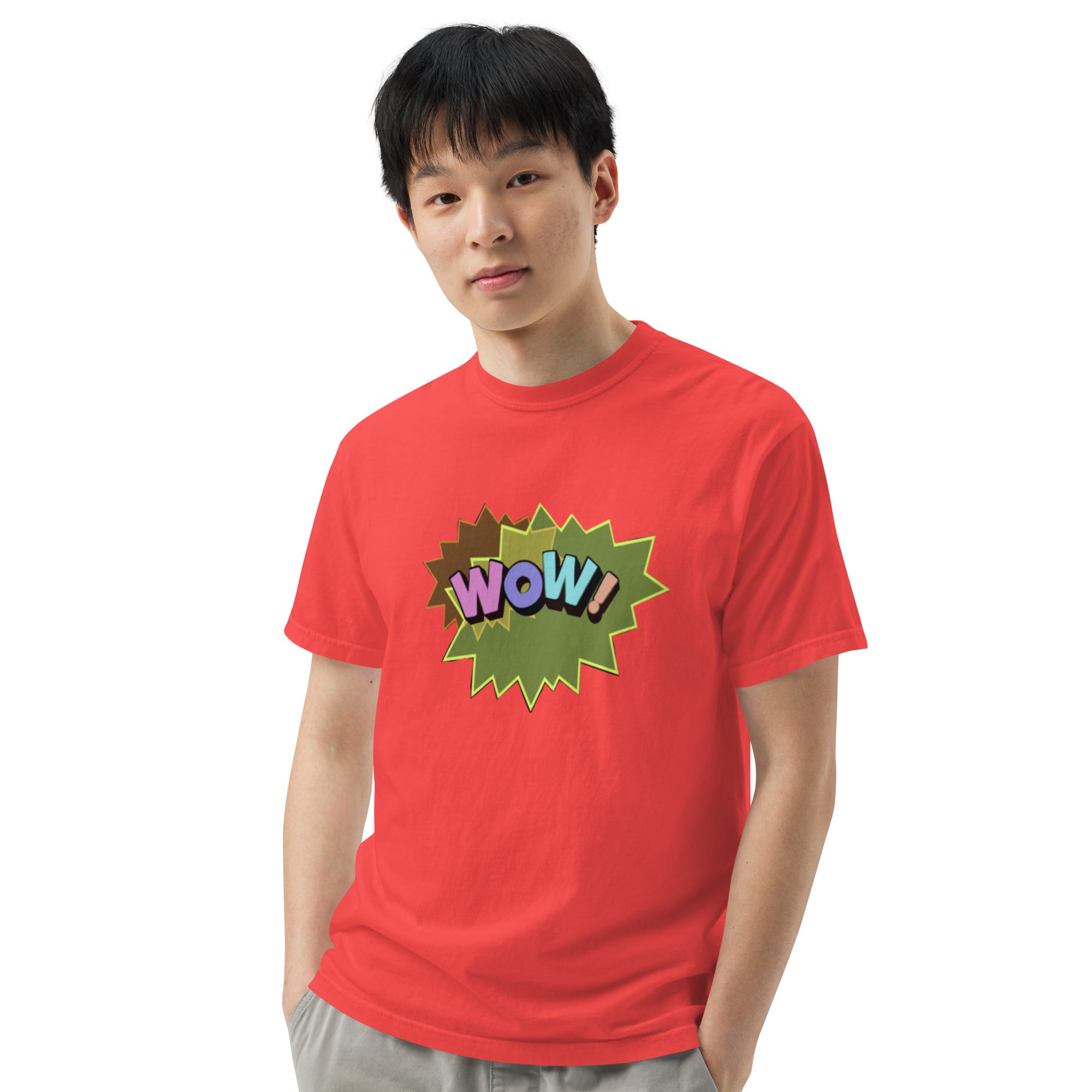 WOW Unisex garment-dyed heavyweight t-shirt