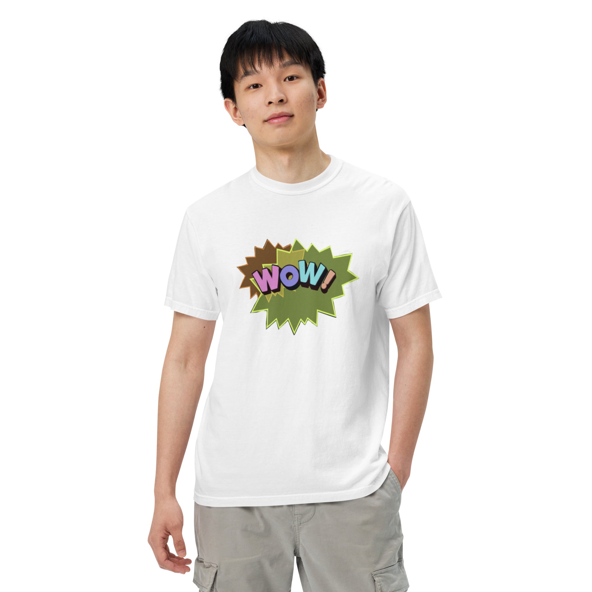 WOW Unisex garment-dyed heavyweight t-shirt