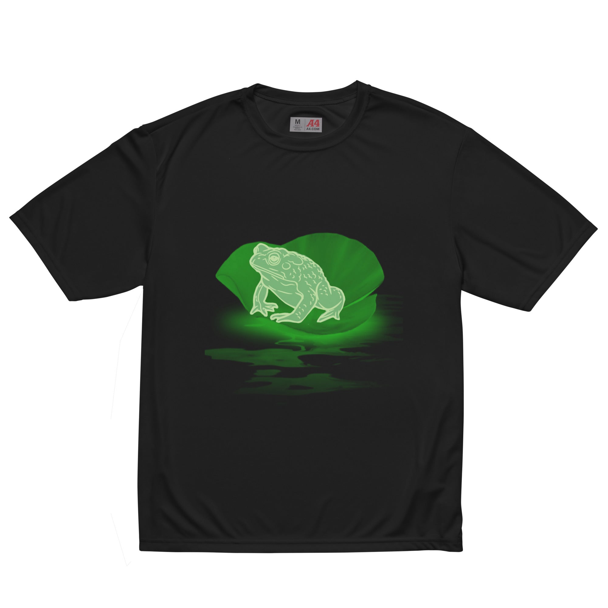 FROG ON LILY IPAD Unisex performance crew neck t-shirt