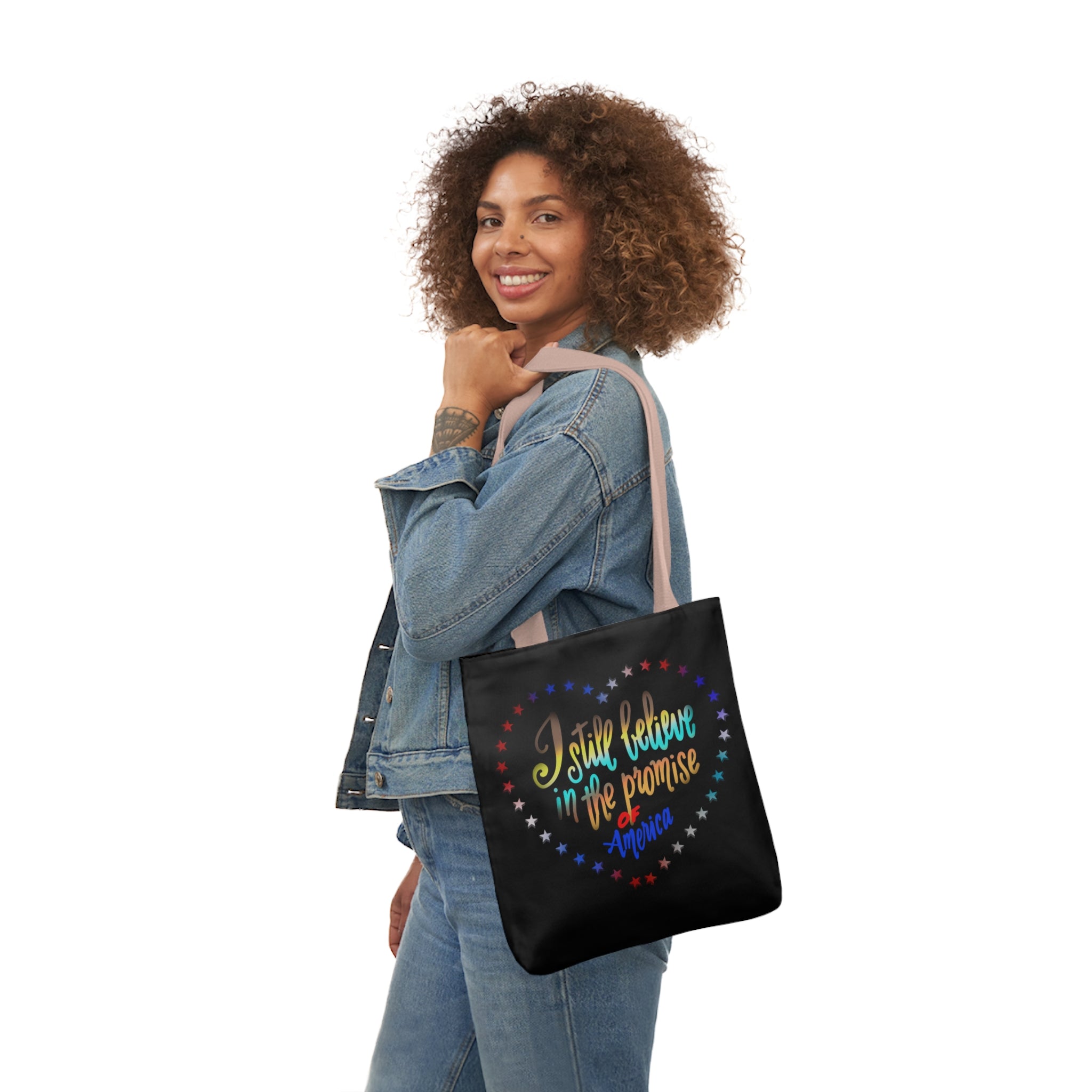 I STILL BELIEVE IN THE PROMISE Canvas Tote Bag, 5-Color Straps