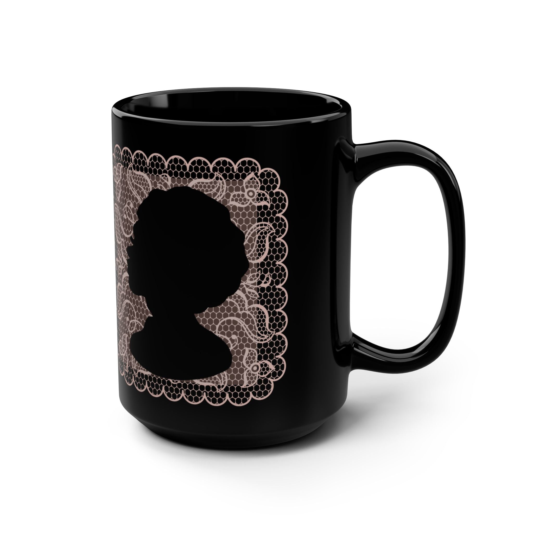 MIRROR SELFIE Black Mug, 15oz