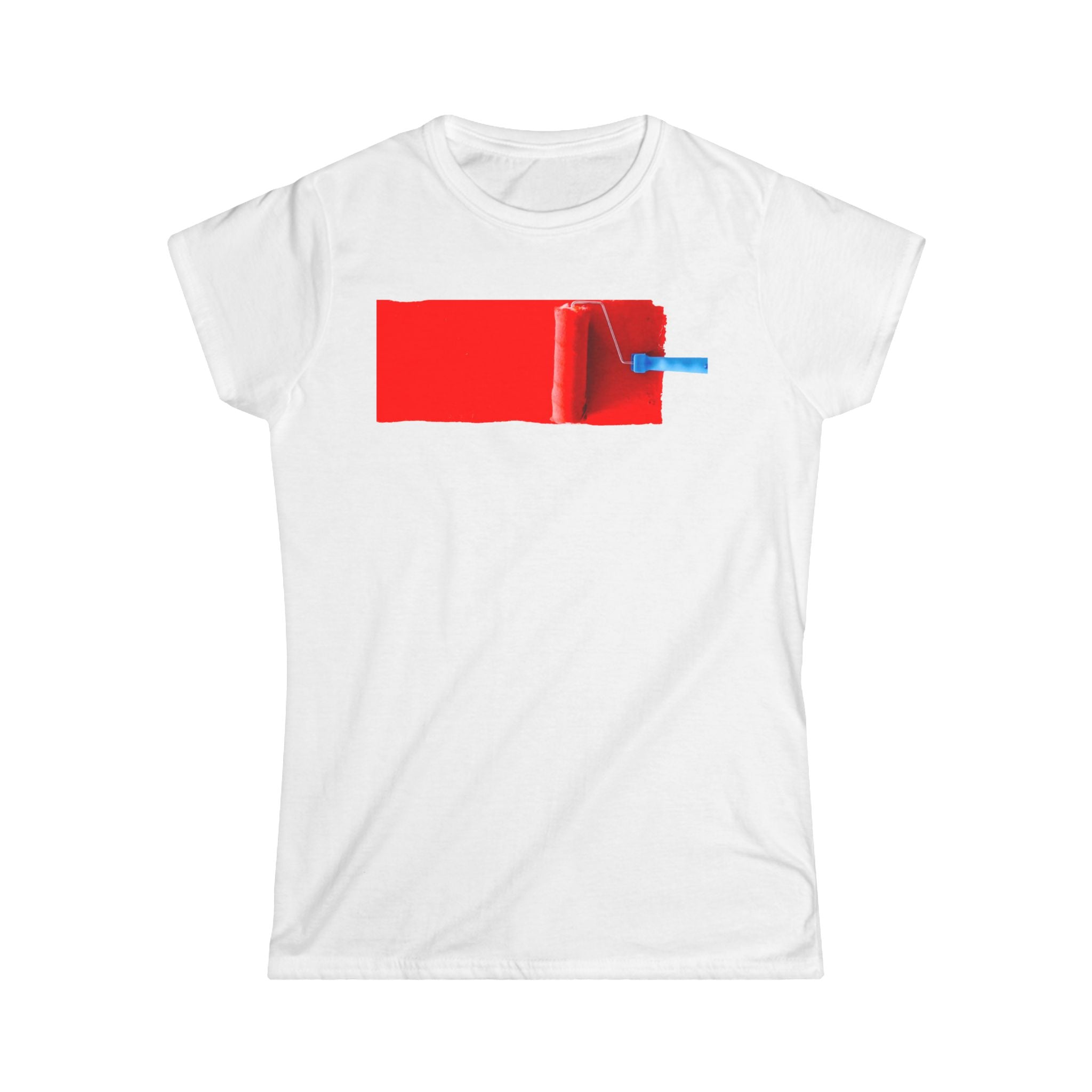 Creative Red Paint Roll Women's Softstyle Tee