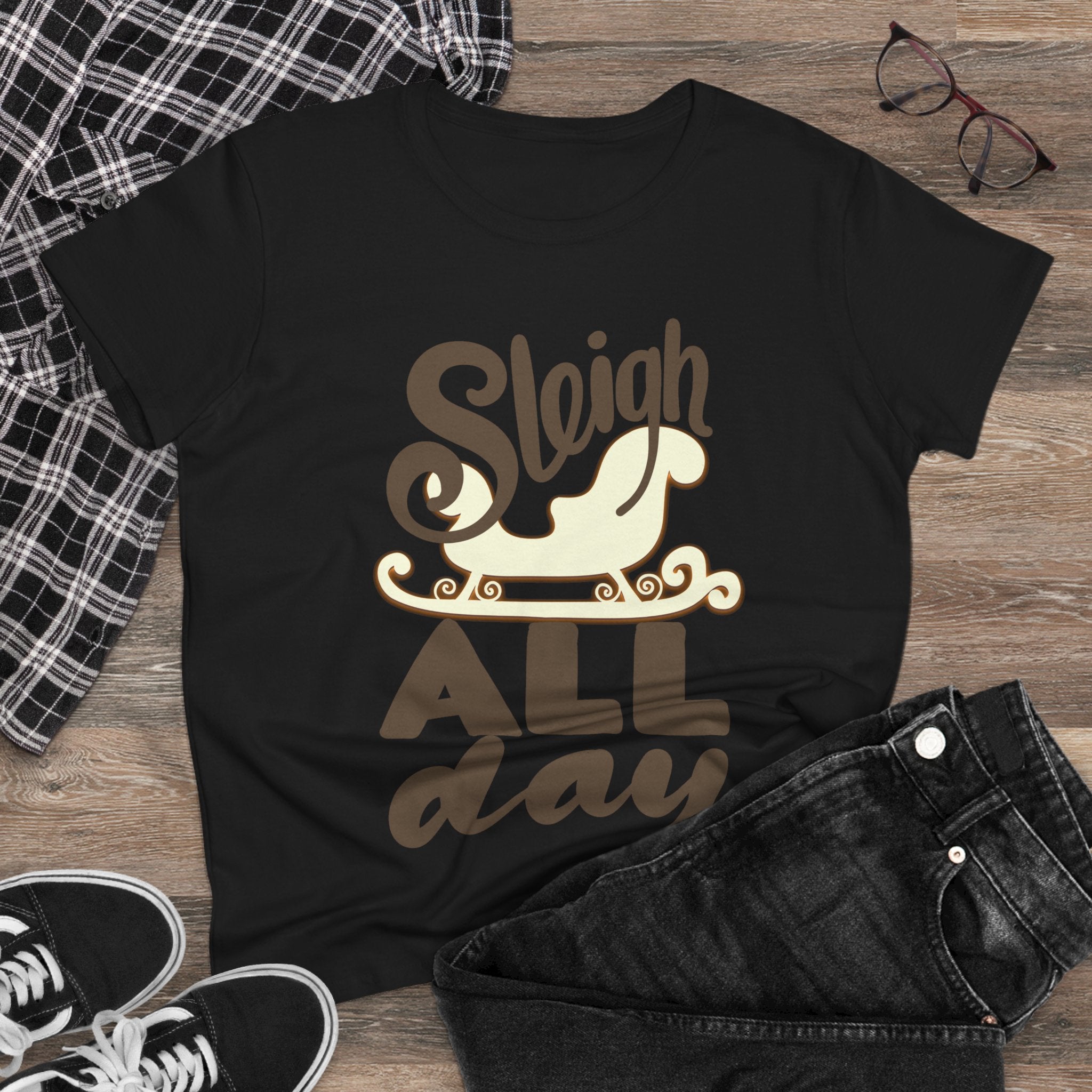 SLEIGH ALL DAY Cotton Tee