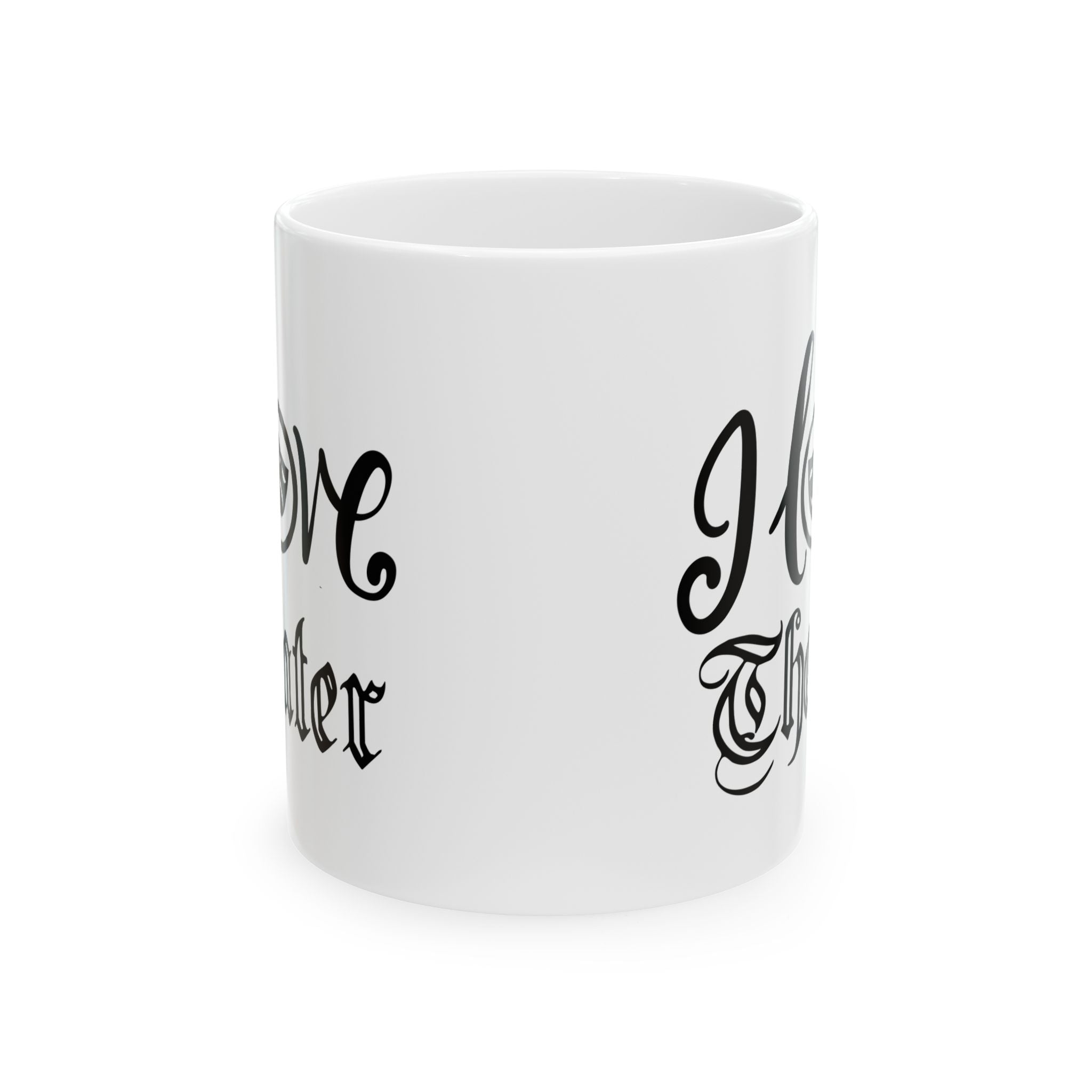 I LOVE THEATER Ceramic Mug, (11oz,)