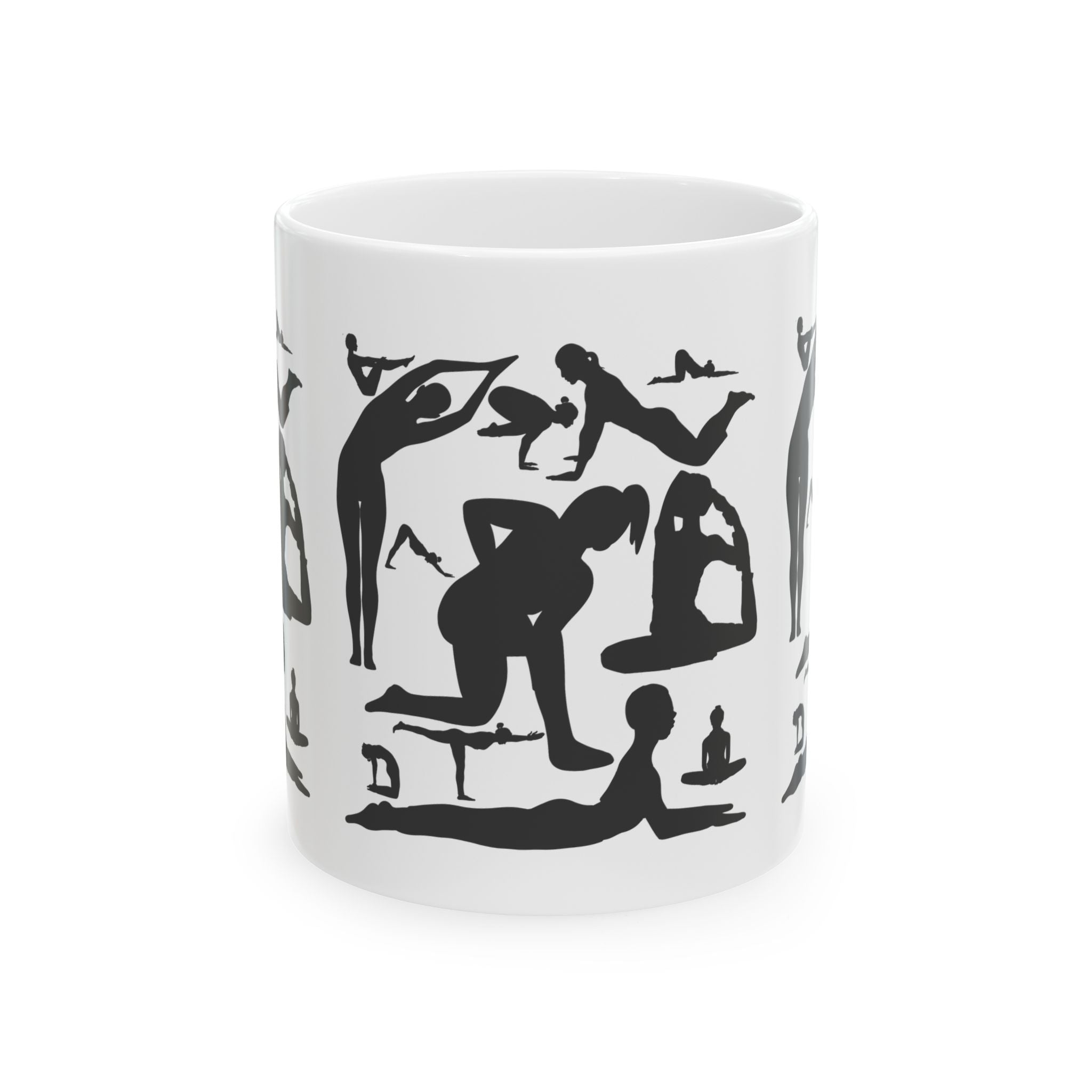 Yoga Pose Ceramic Mug, Motivational Mug, Gift for Yogis, Relaxing Coffee Cup, Home Décor, Wellness Mug