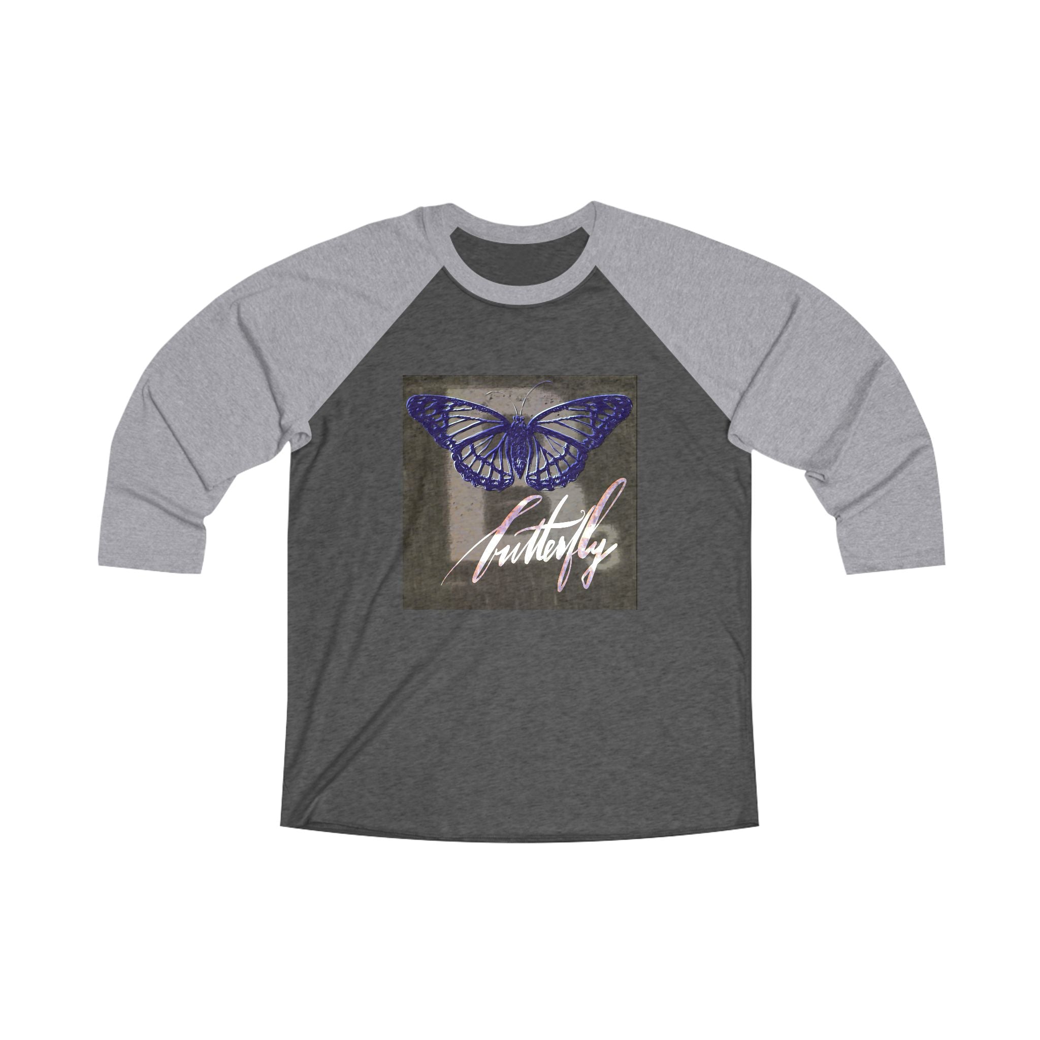 B IS FOR BUTTERFLY LADIES Tri-Blend 3\4 Raglan Tee