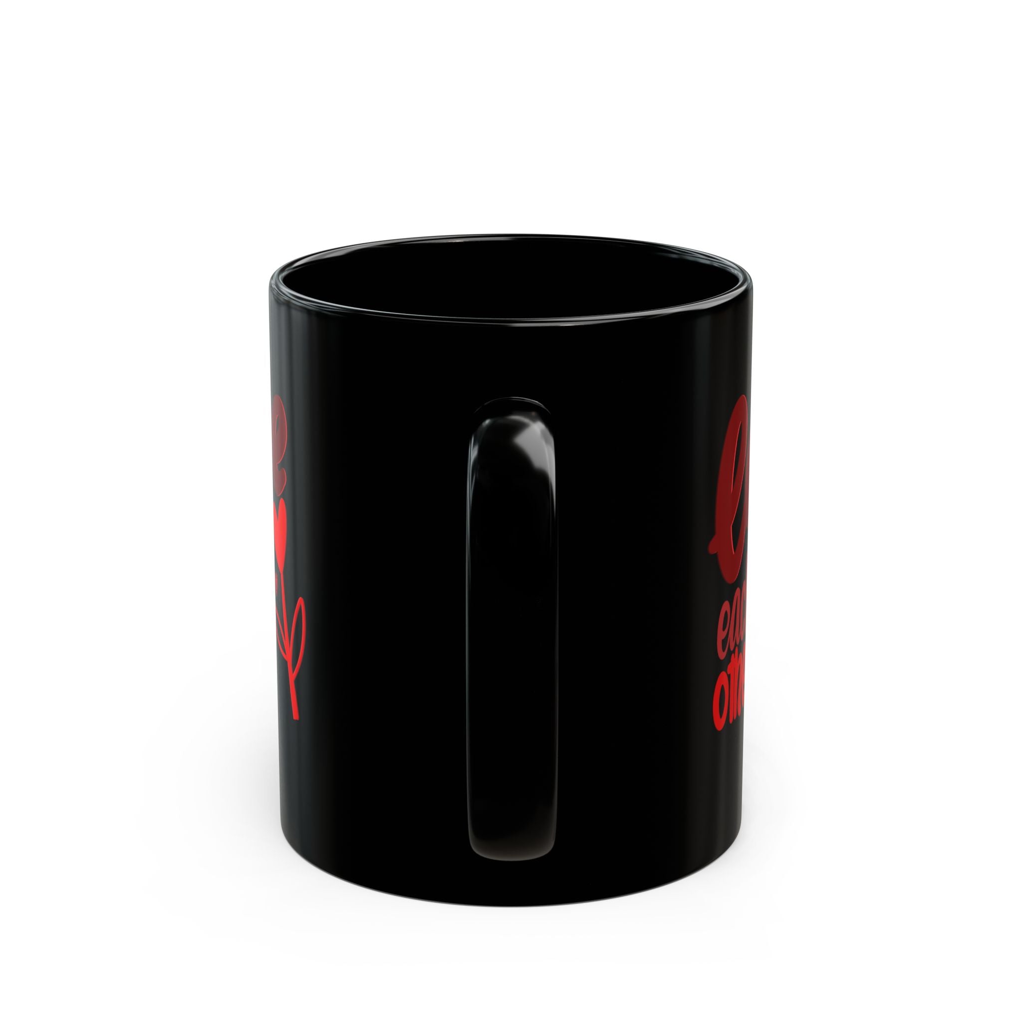 LOVE EACH OTHER Black Mug (11oz)