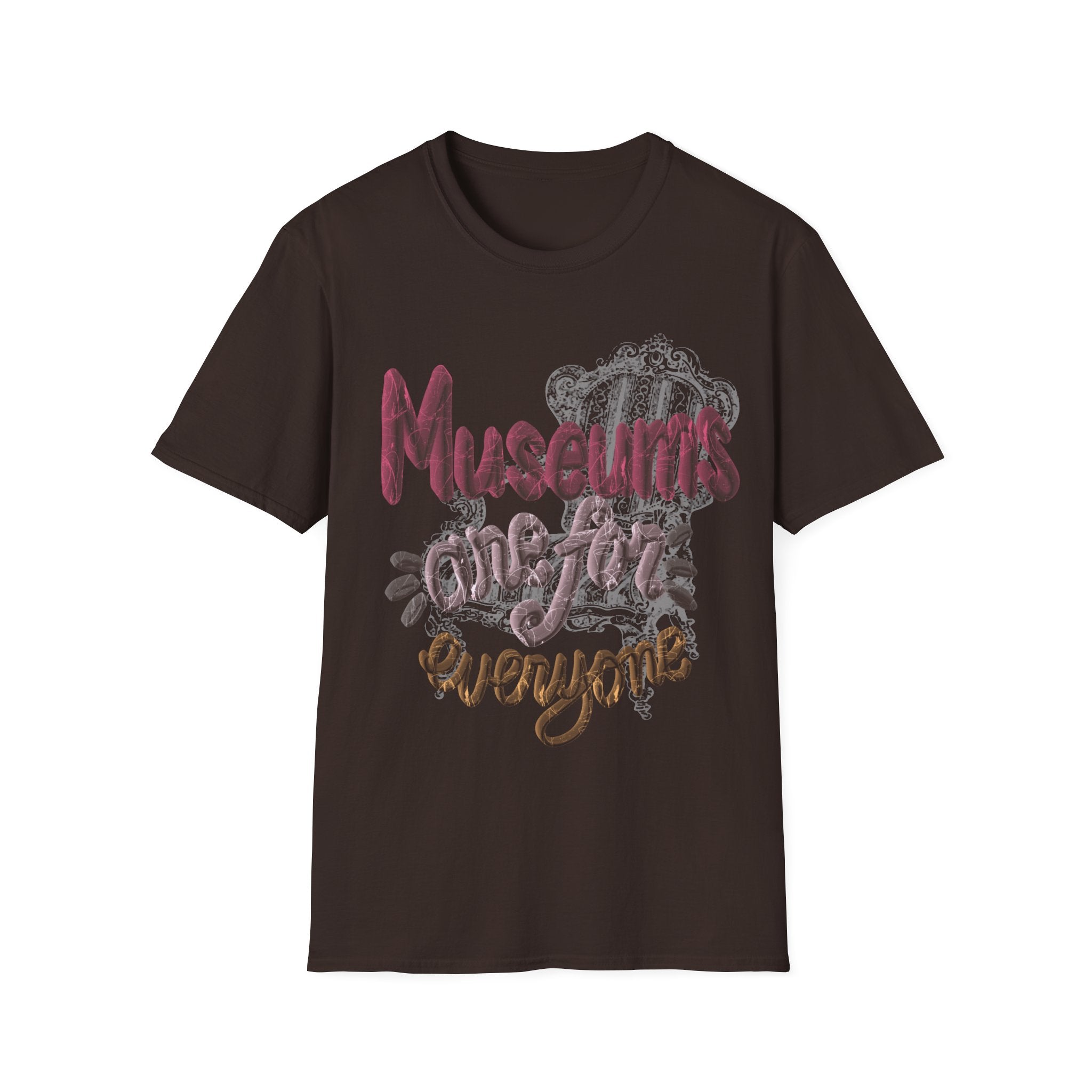 MUSEUMS ARE FOR EVERYONE W CHAIR Unisex Softstyle T-Shirt