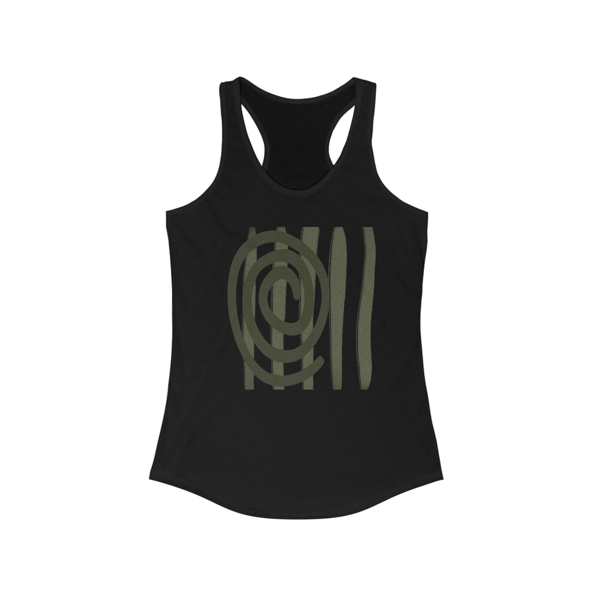 Stylish Spiral Design Racerback Tank for Women