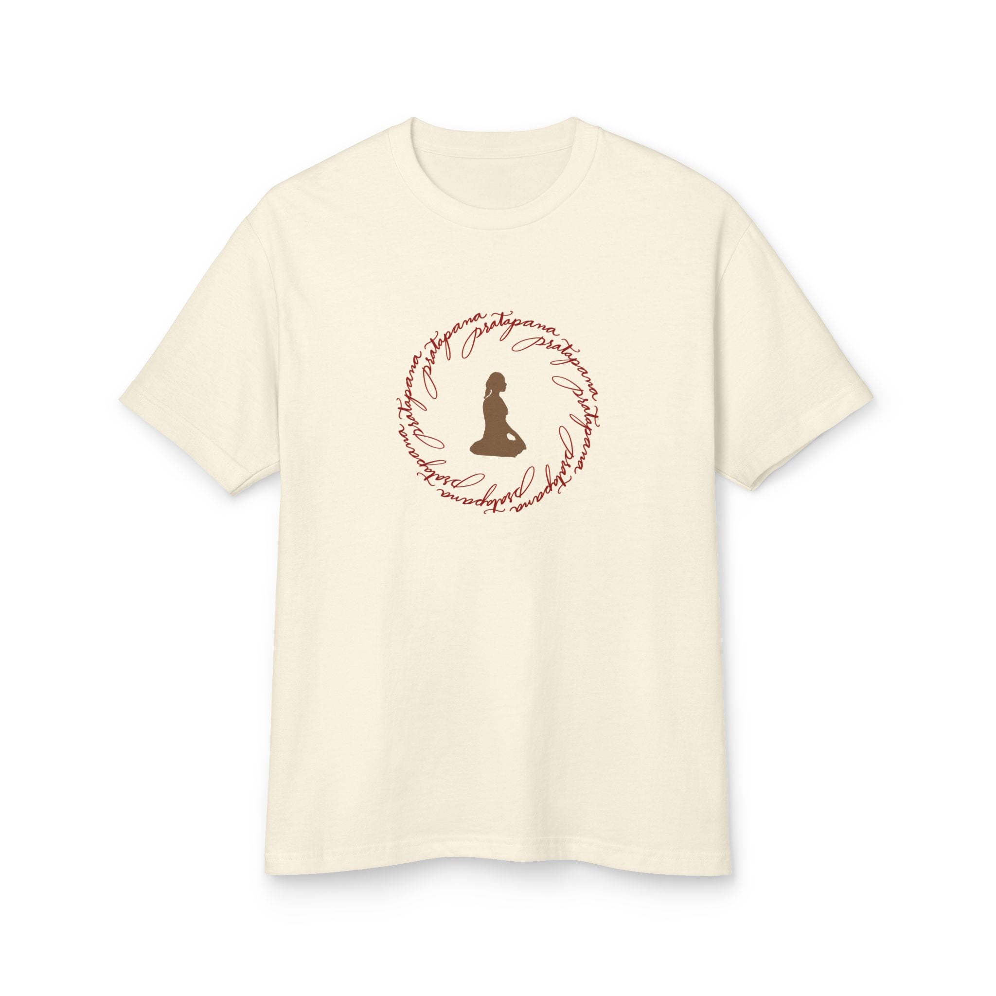 Meditation Silhouette Unisex Heavyweight Cotton Tee