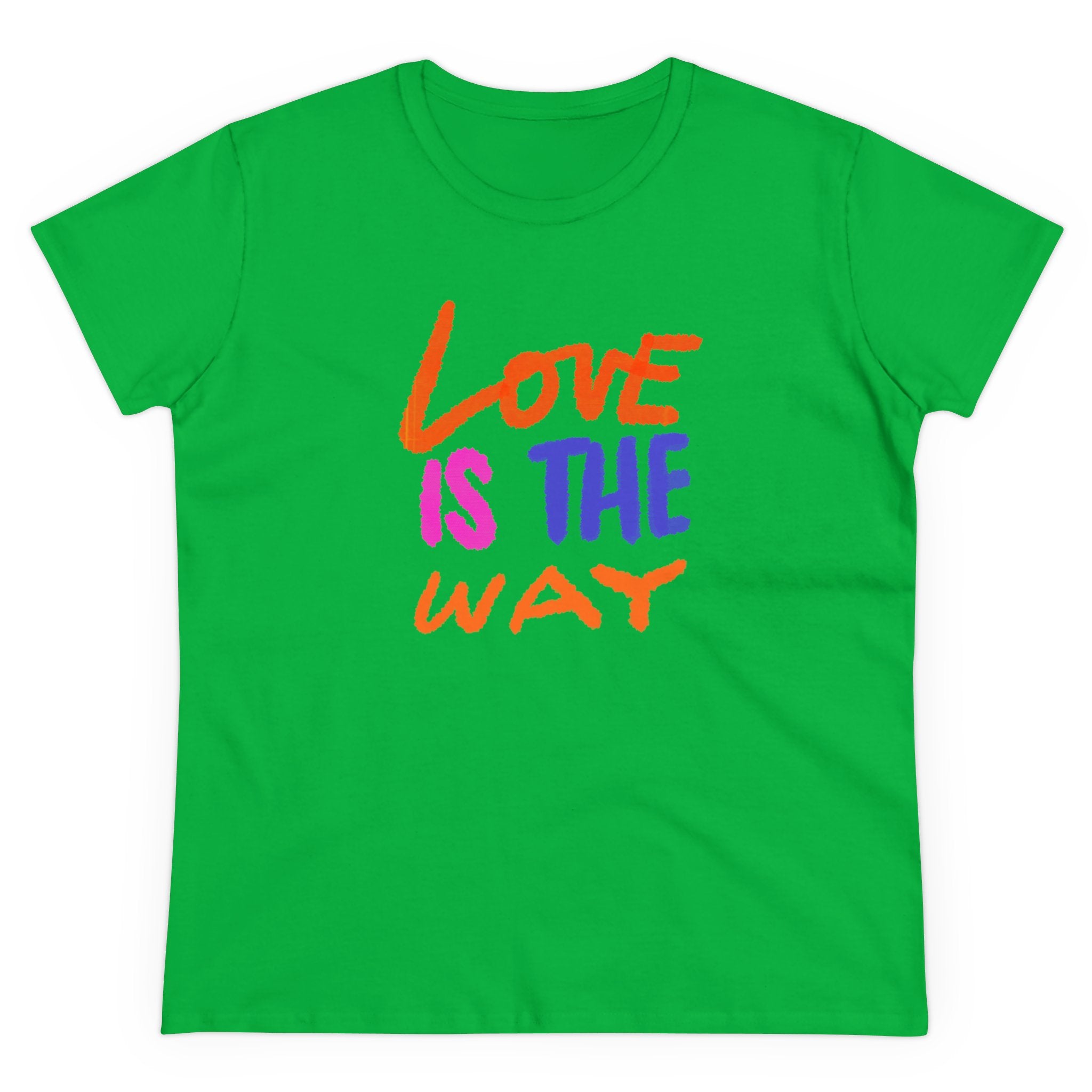 LOVE IS THE WAY Women's Midweight Cotton Tee