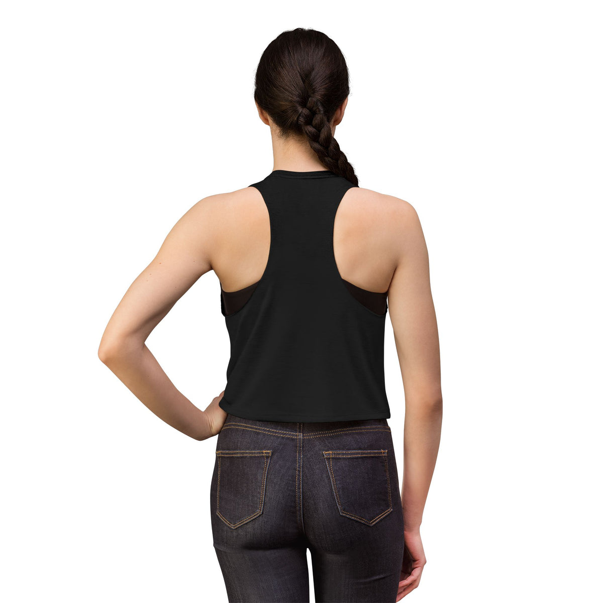 Capybara Pose Zen Crop Top — Relaxed Gold Hippo Graphic Women's Tank